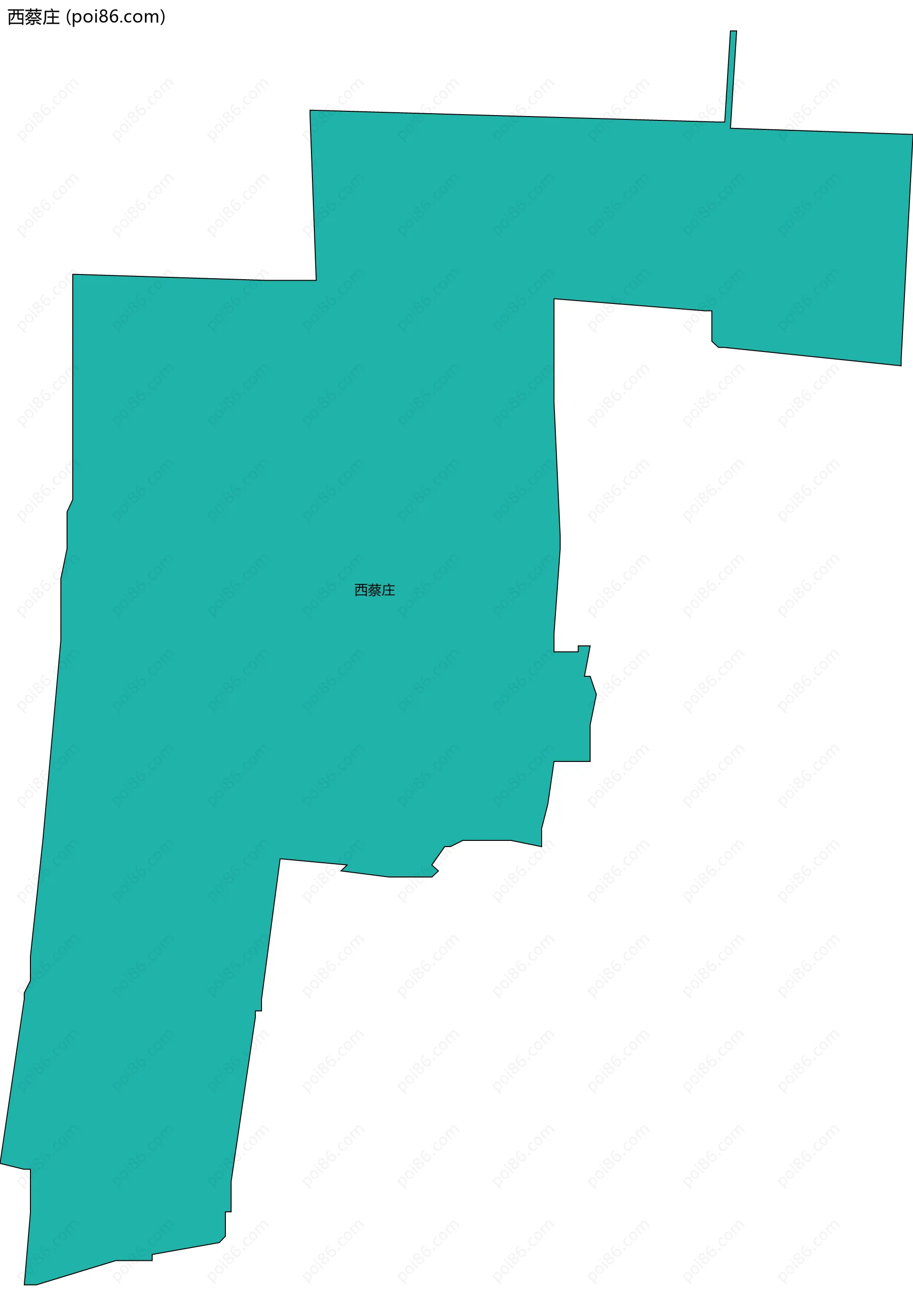 西蔡庄边界地图