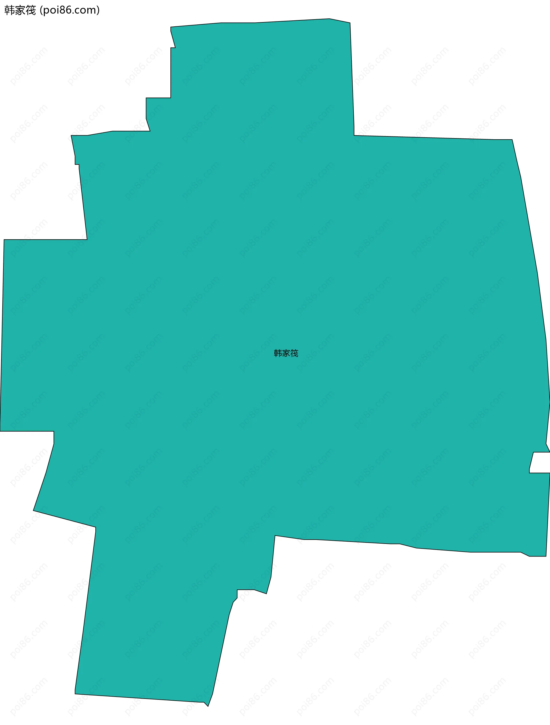 韩家筏边界地图