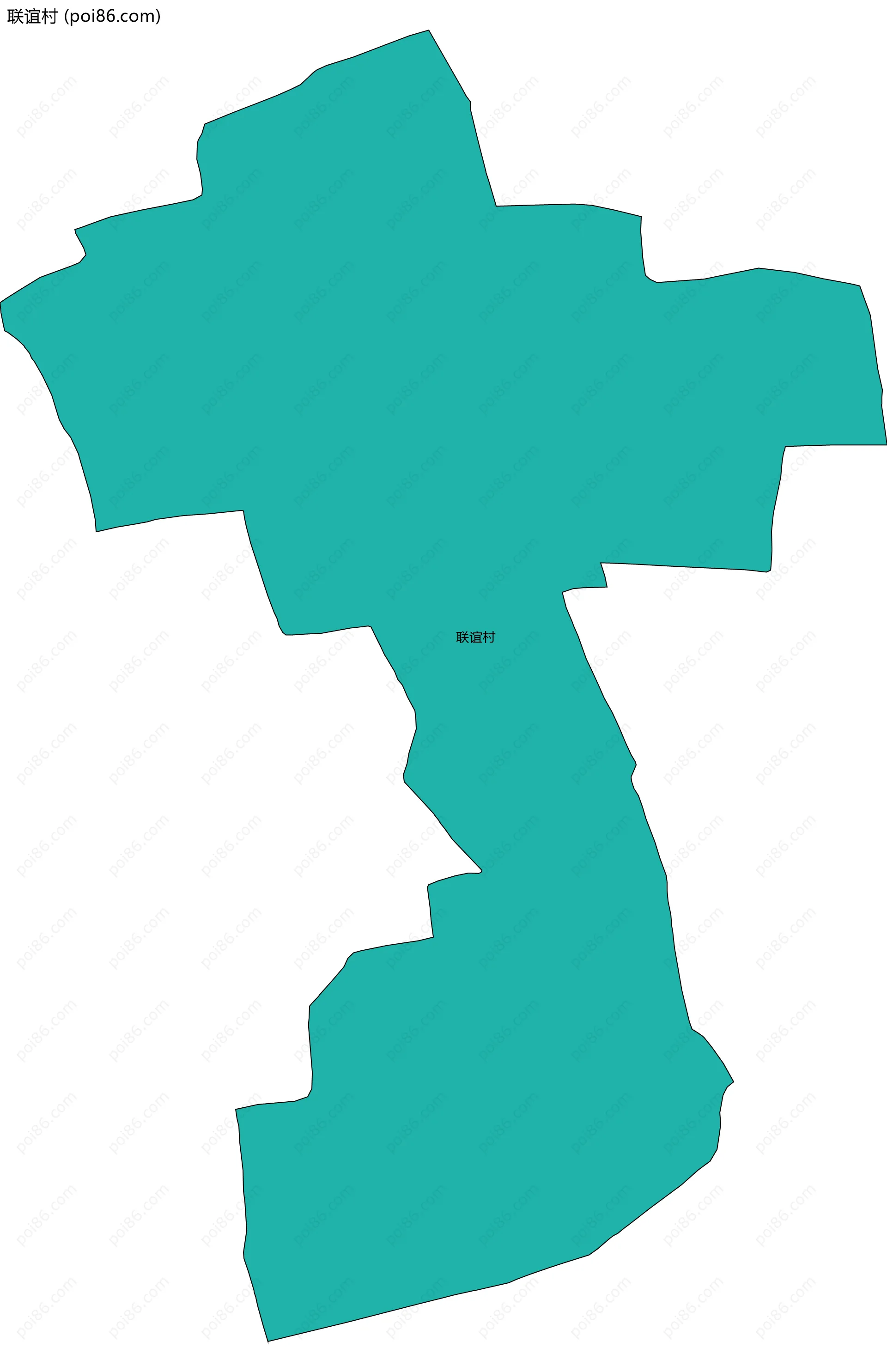 联谊村边界地图