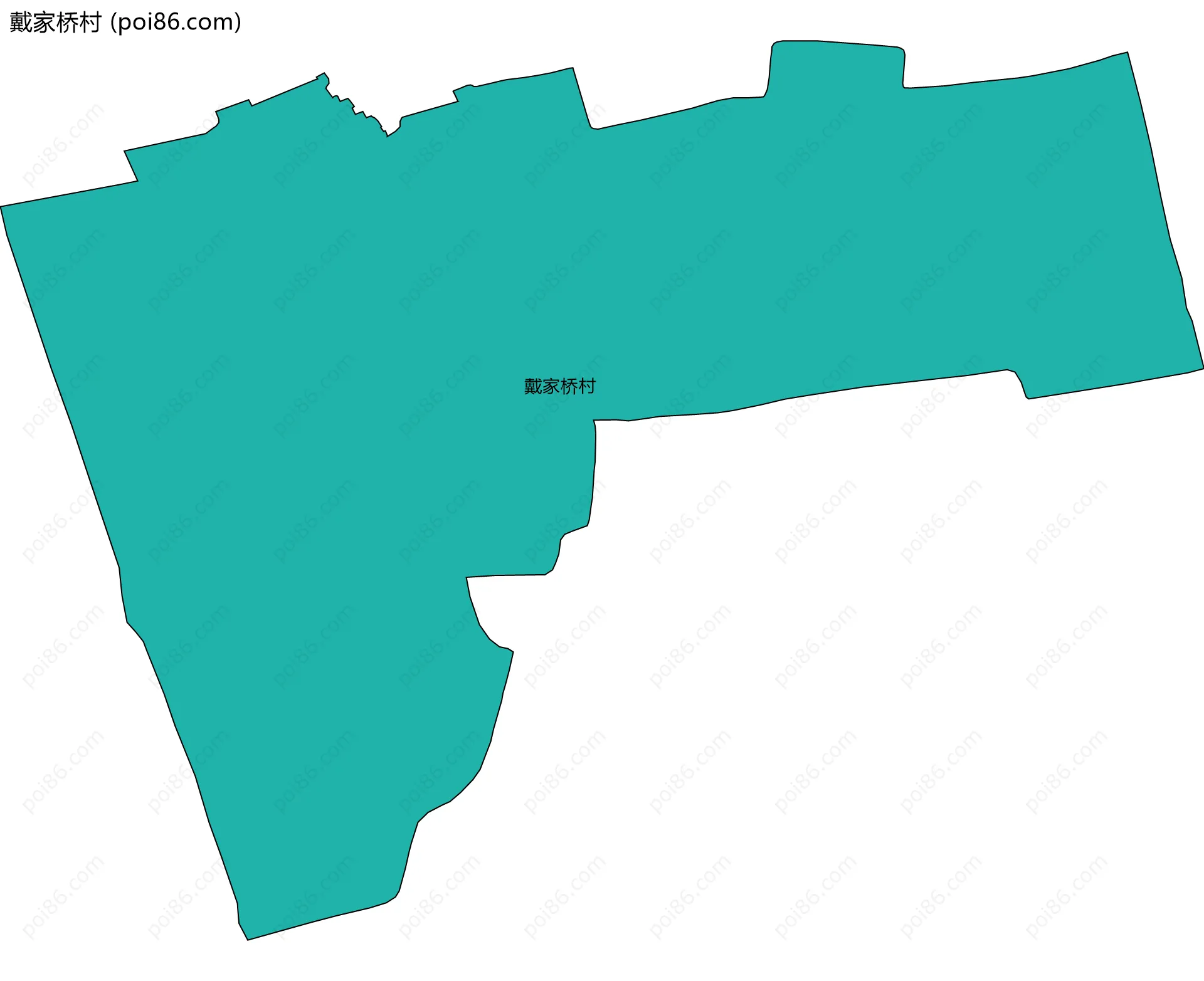 戴家桥村边界地图
