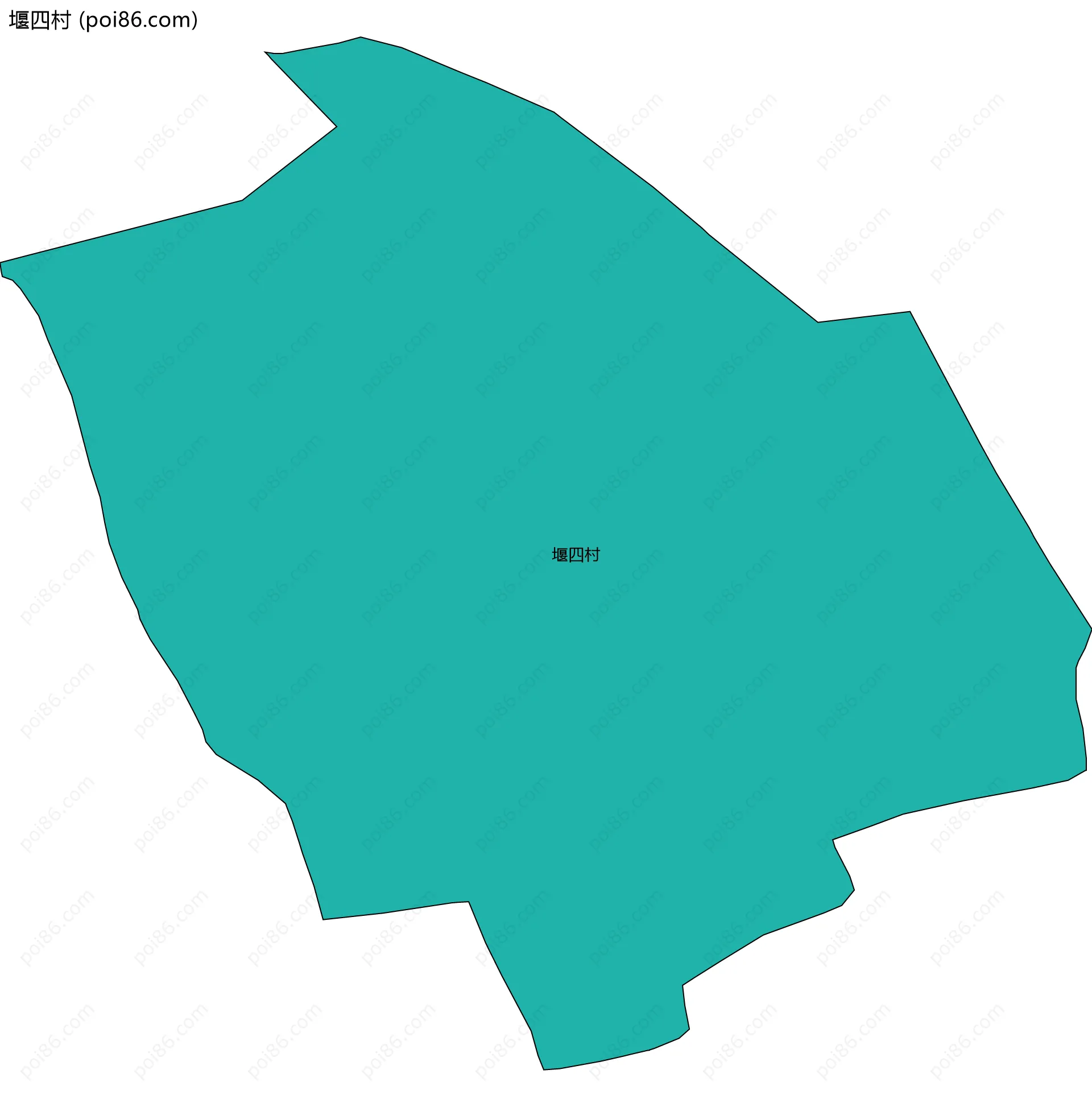 堰四村边界地图