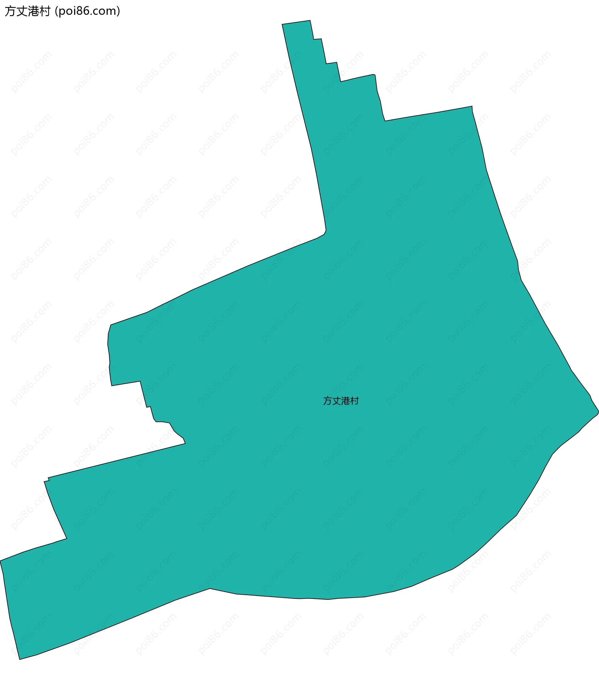 方丈港村边界地图