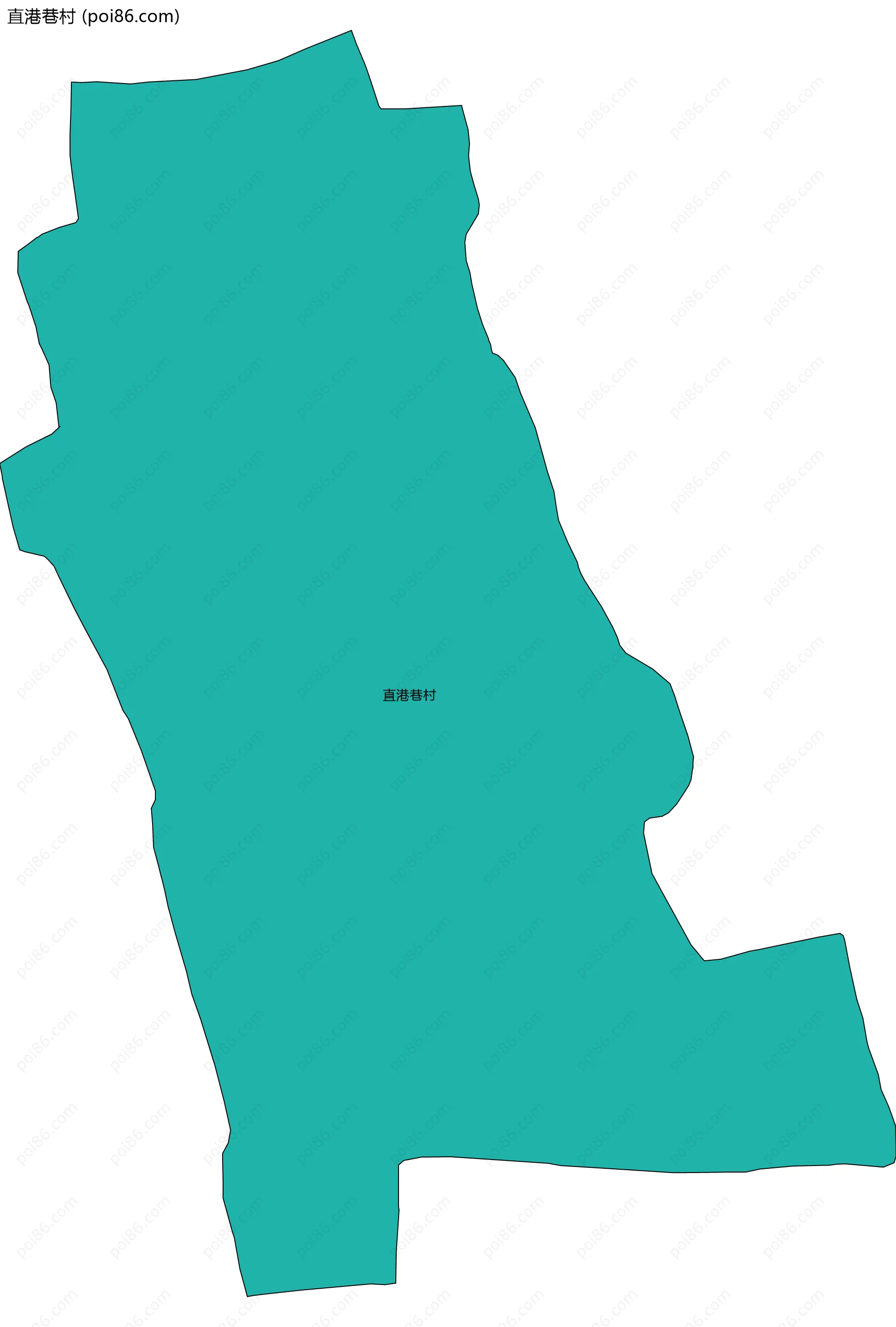 直港巷村边界地图