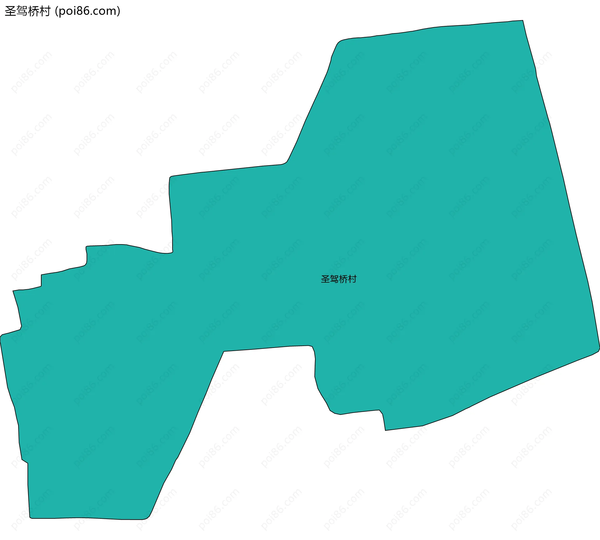 圣驾桥村边界地图