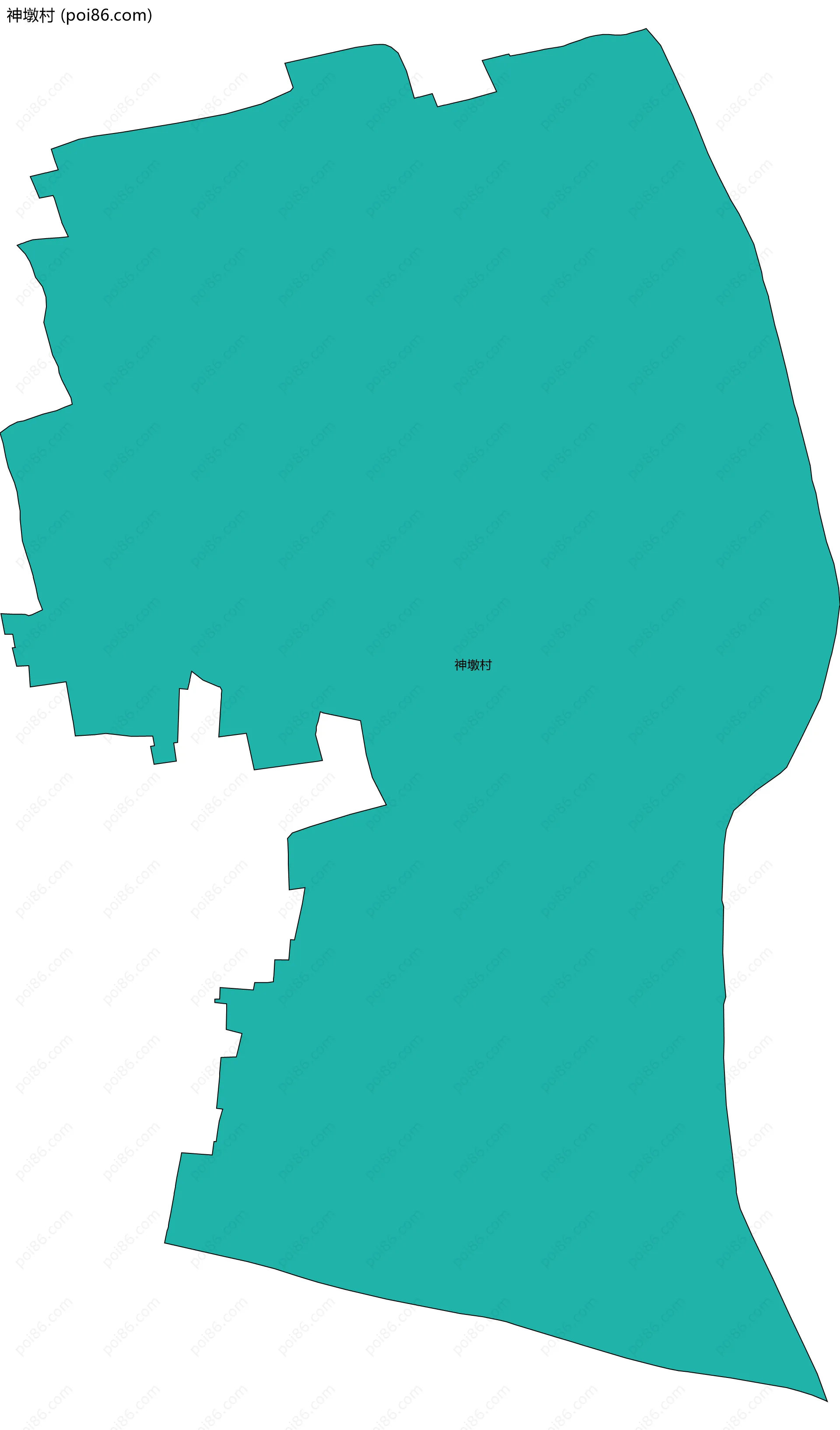 神墩村边界地图