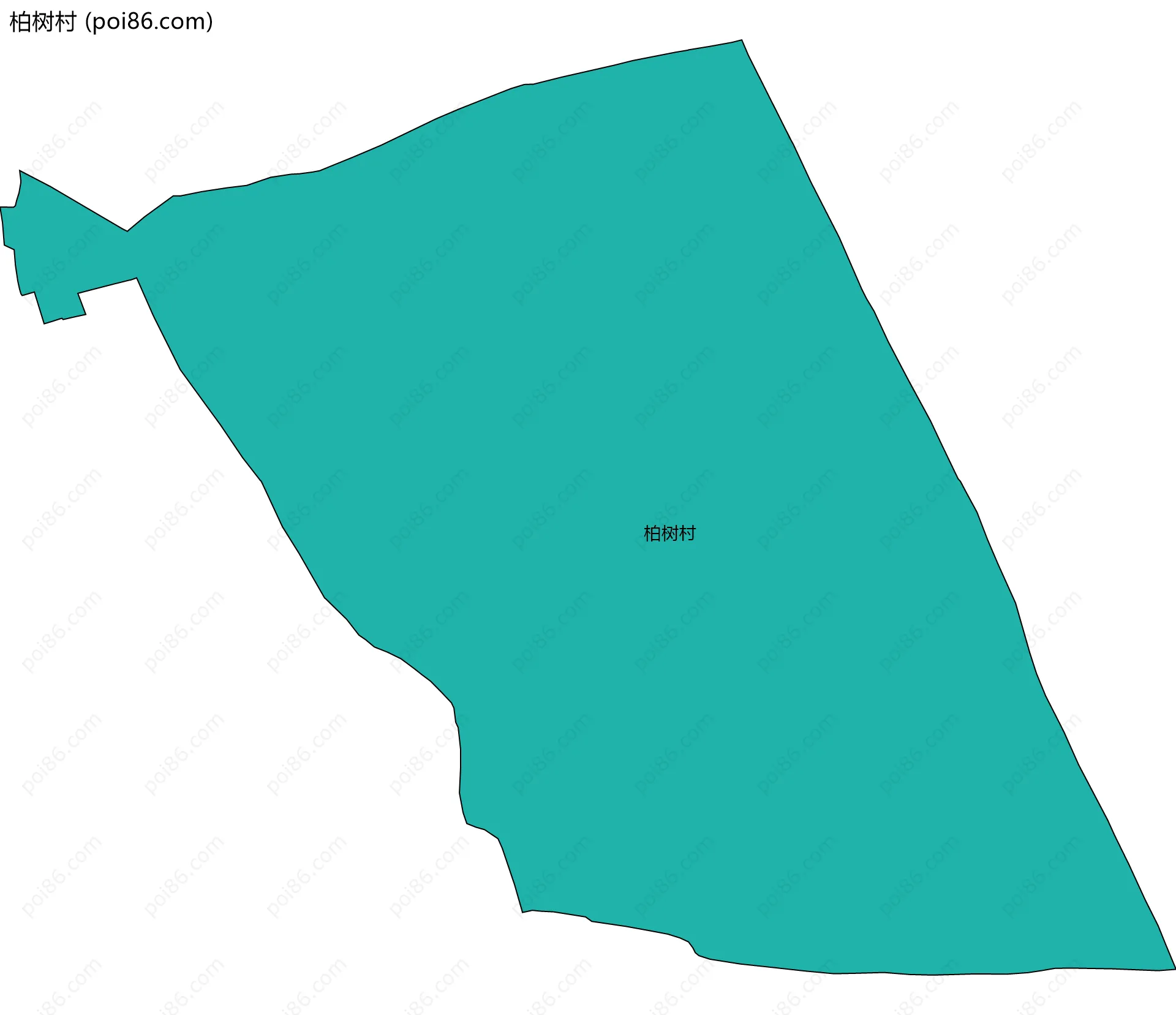 柏树村边界地图