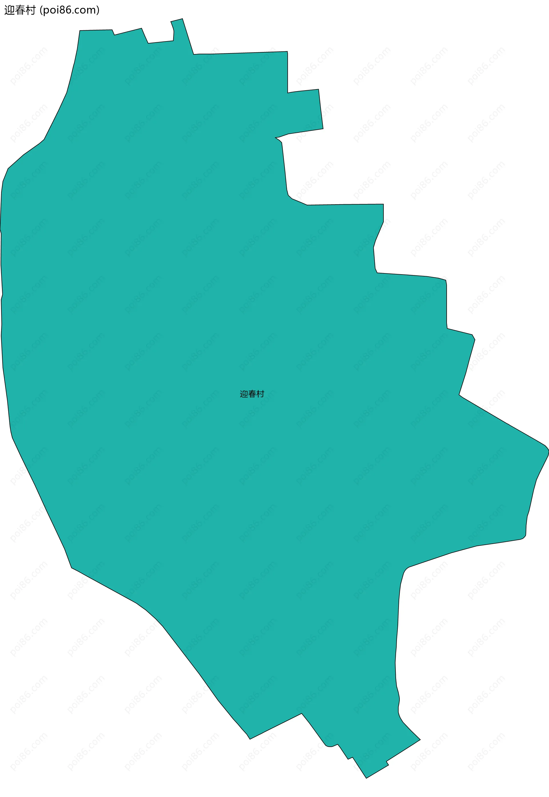 迎春村边界地图