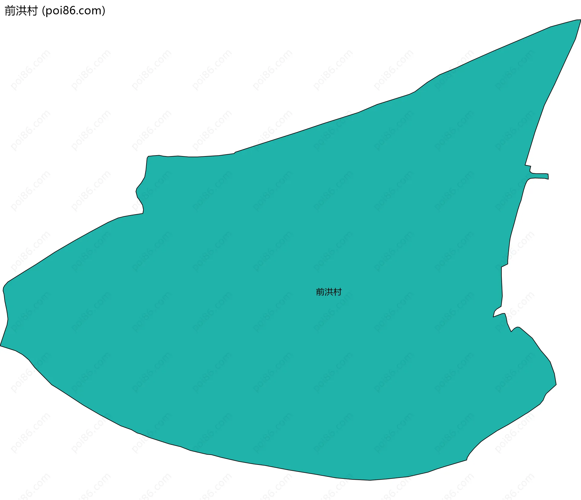 前洪村边界地图