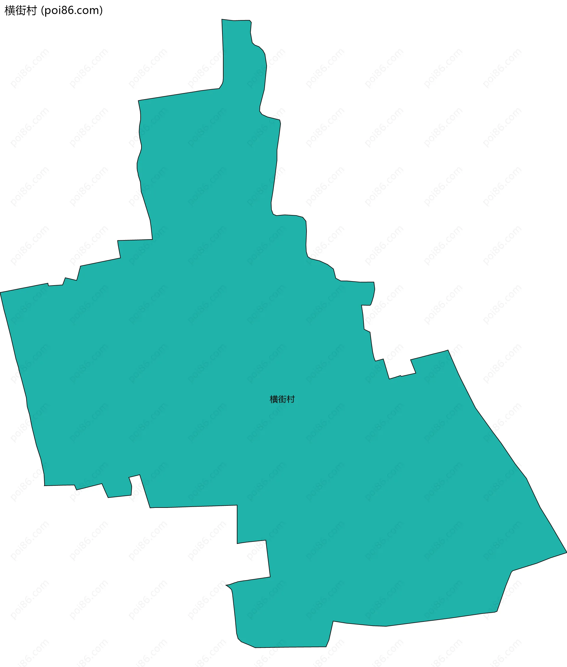 横街村边界地图