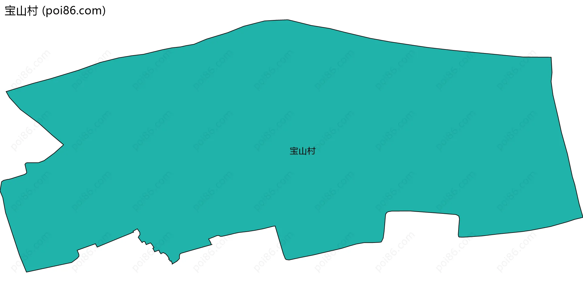 宝山村边界地图