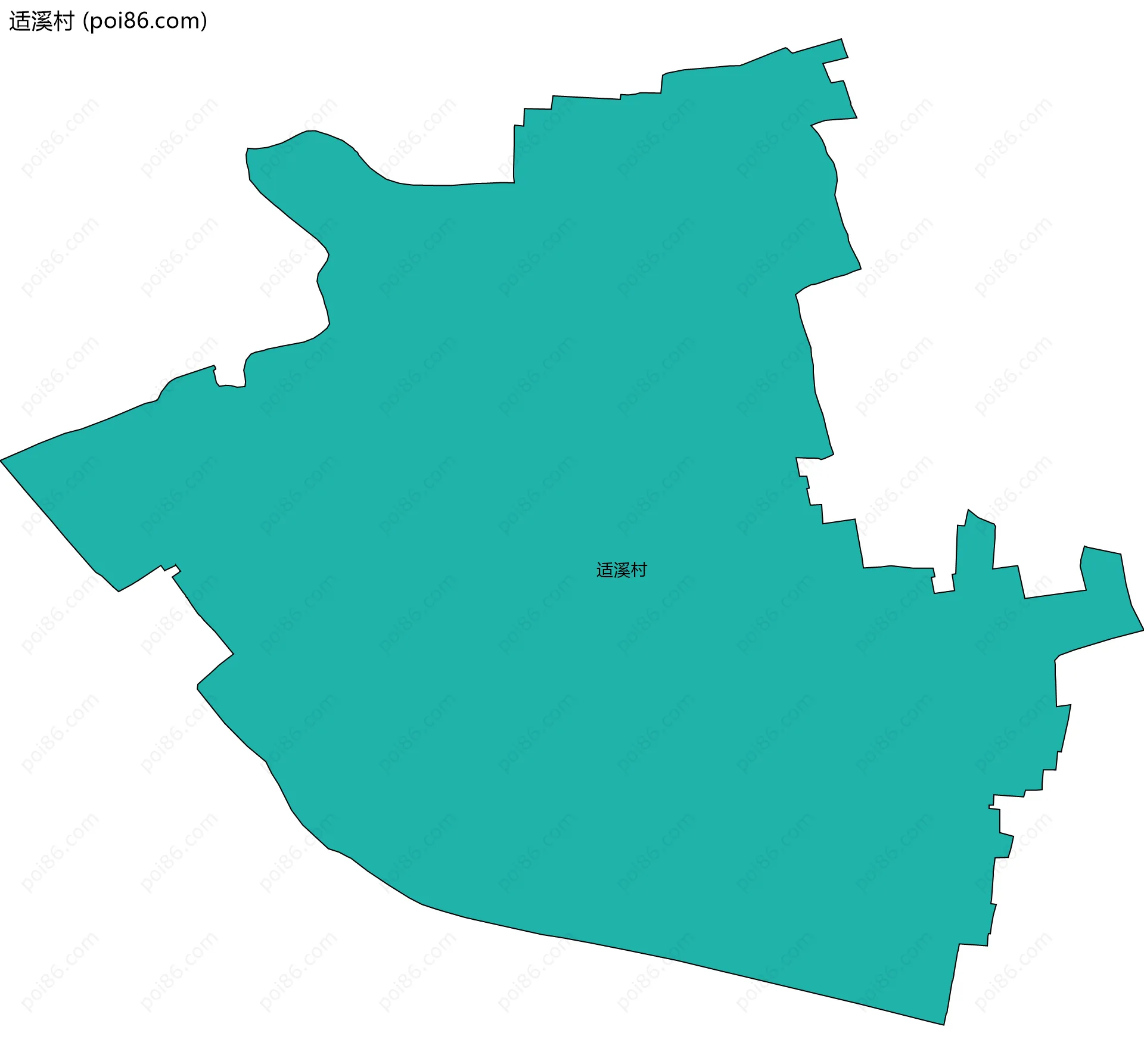 适溪村边界地图