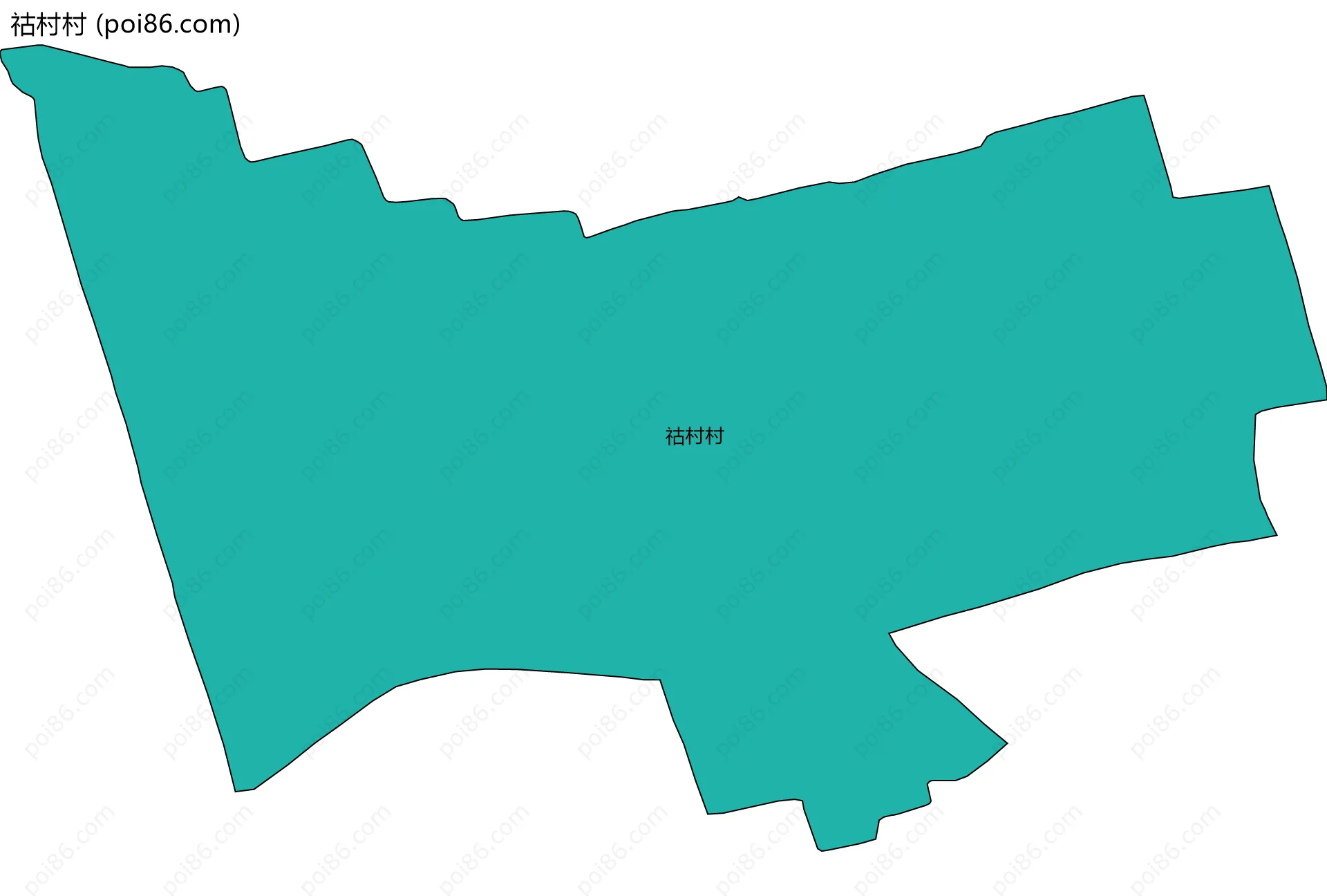 祜村村边界地图