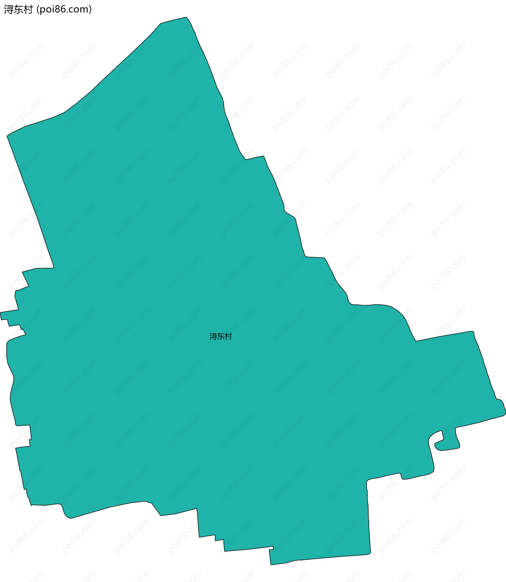 浔东村边界地图