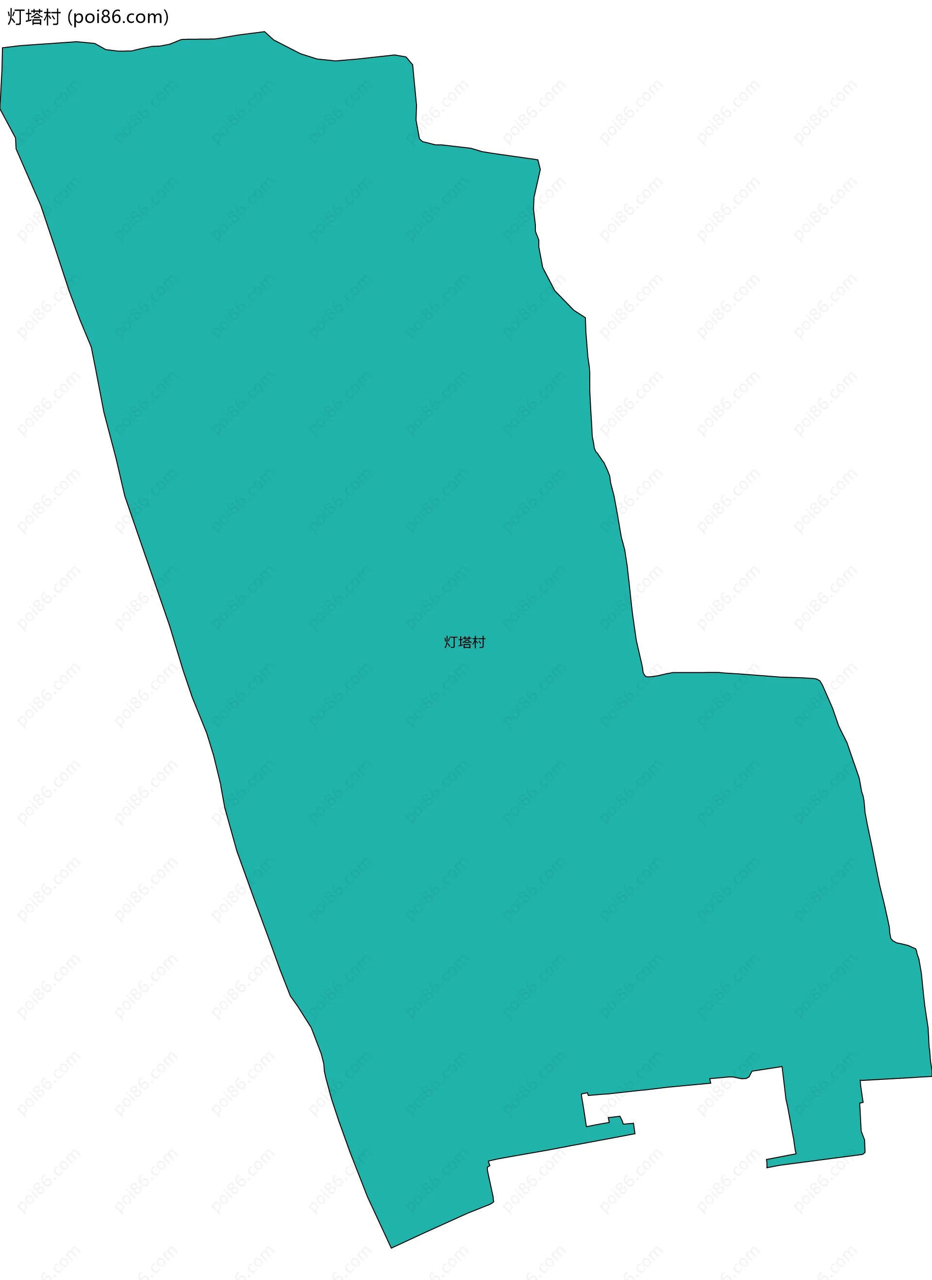 灯塔村边界地图