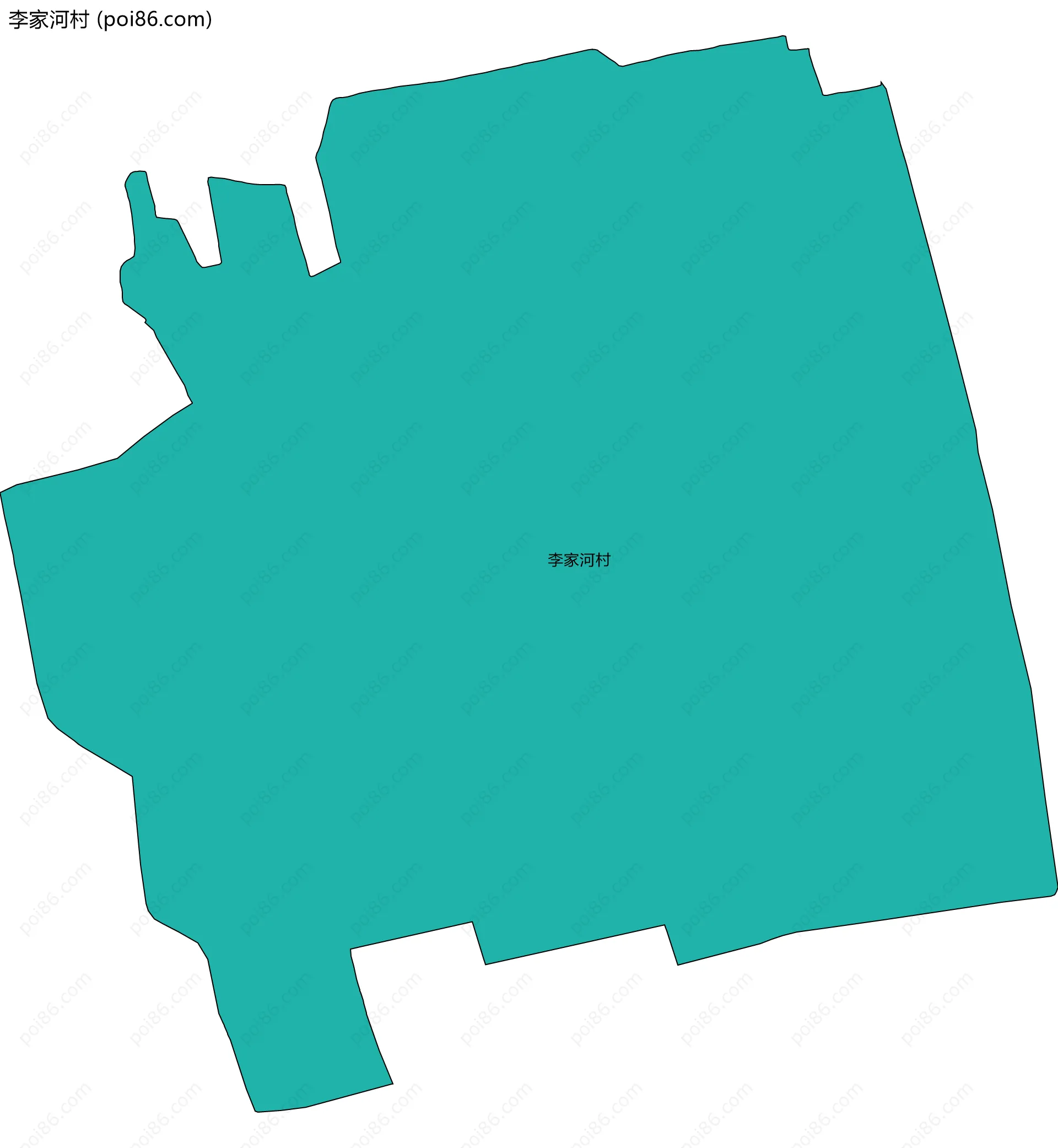 李家河村边界地图