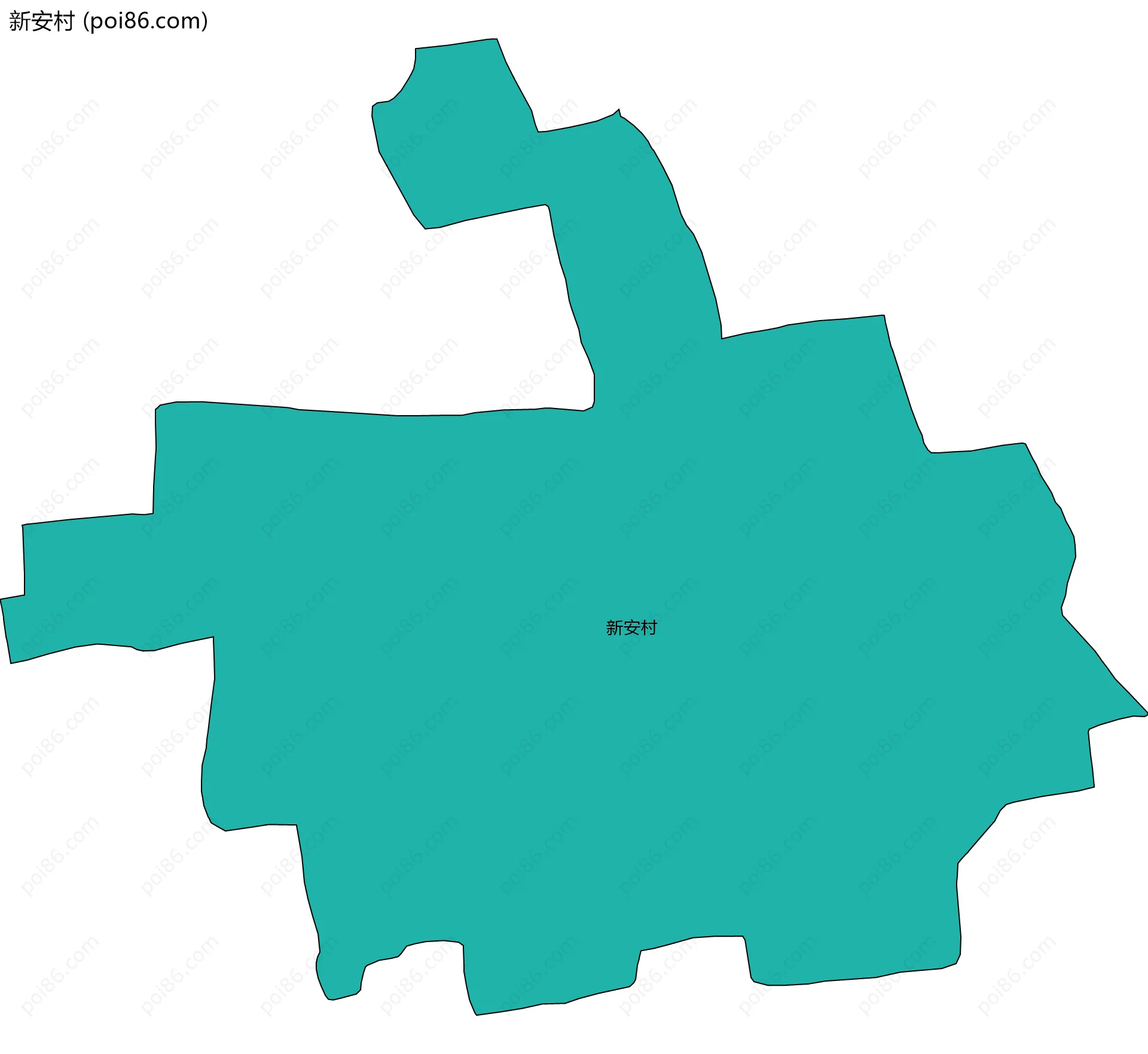 新安村边界地图
