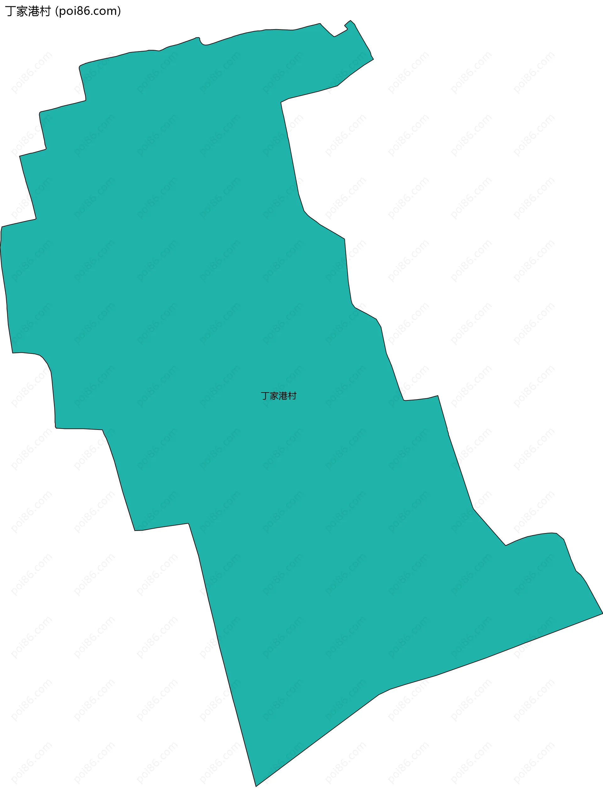 丁家港村边界地图