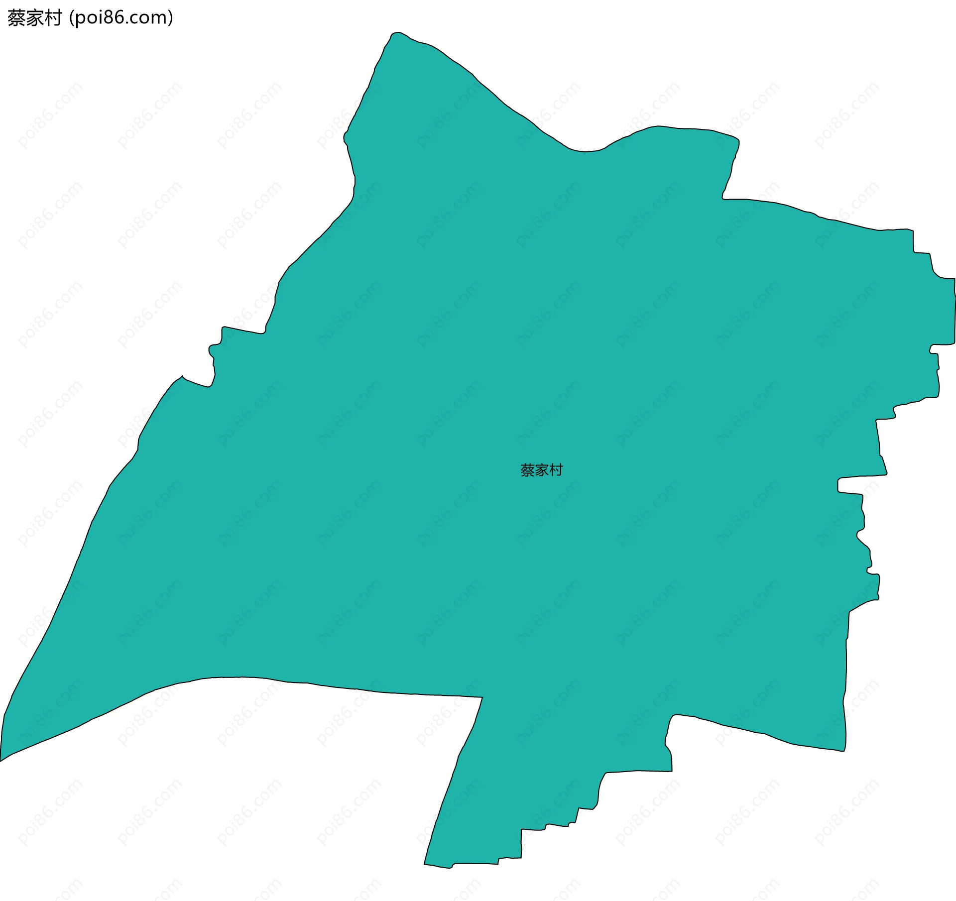 蔡家村边界地图