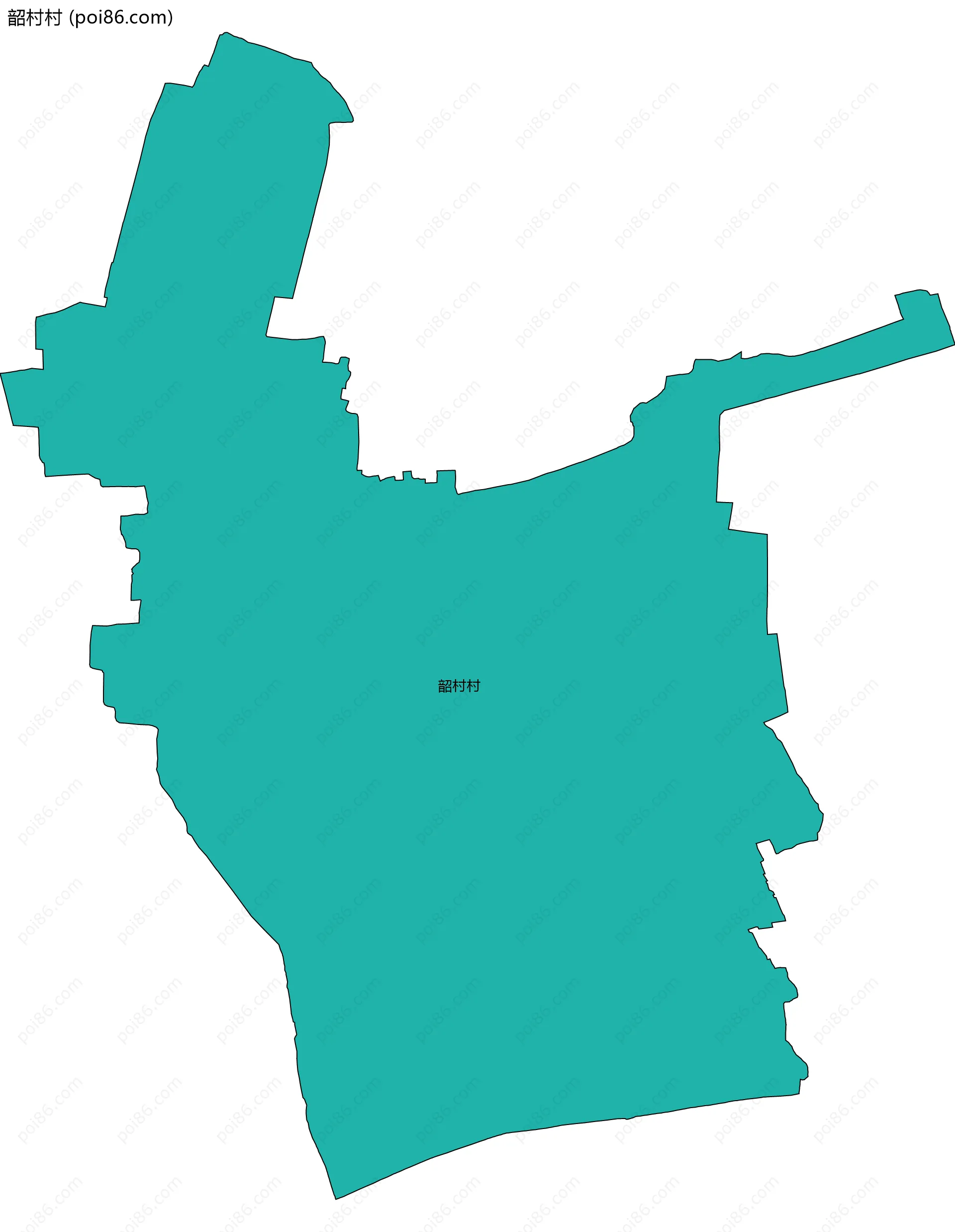 韶村村边界地图