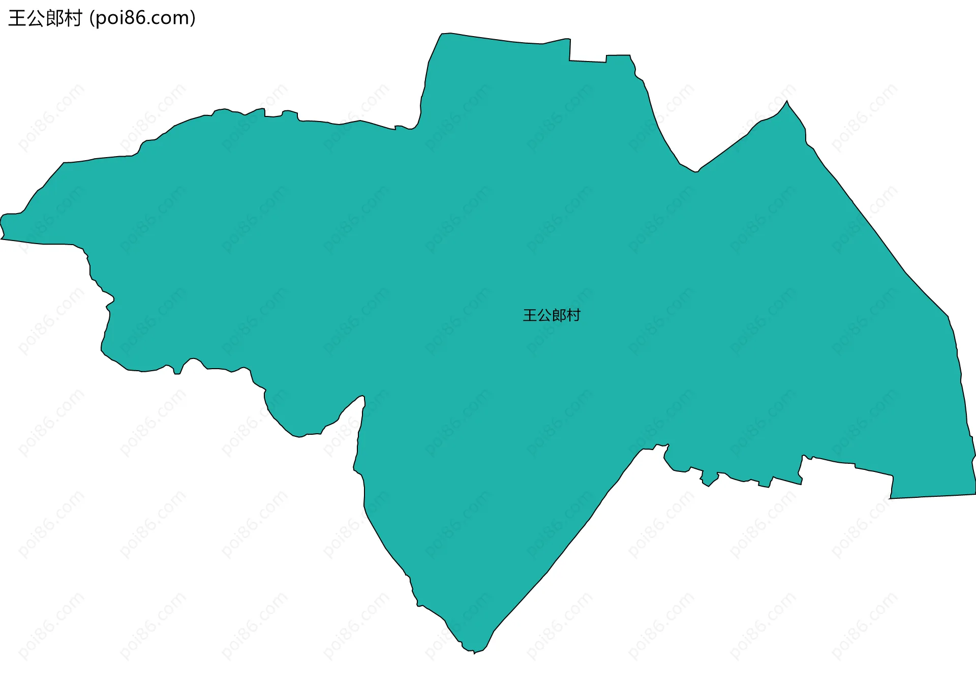 王公郎村边界地图