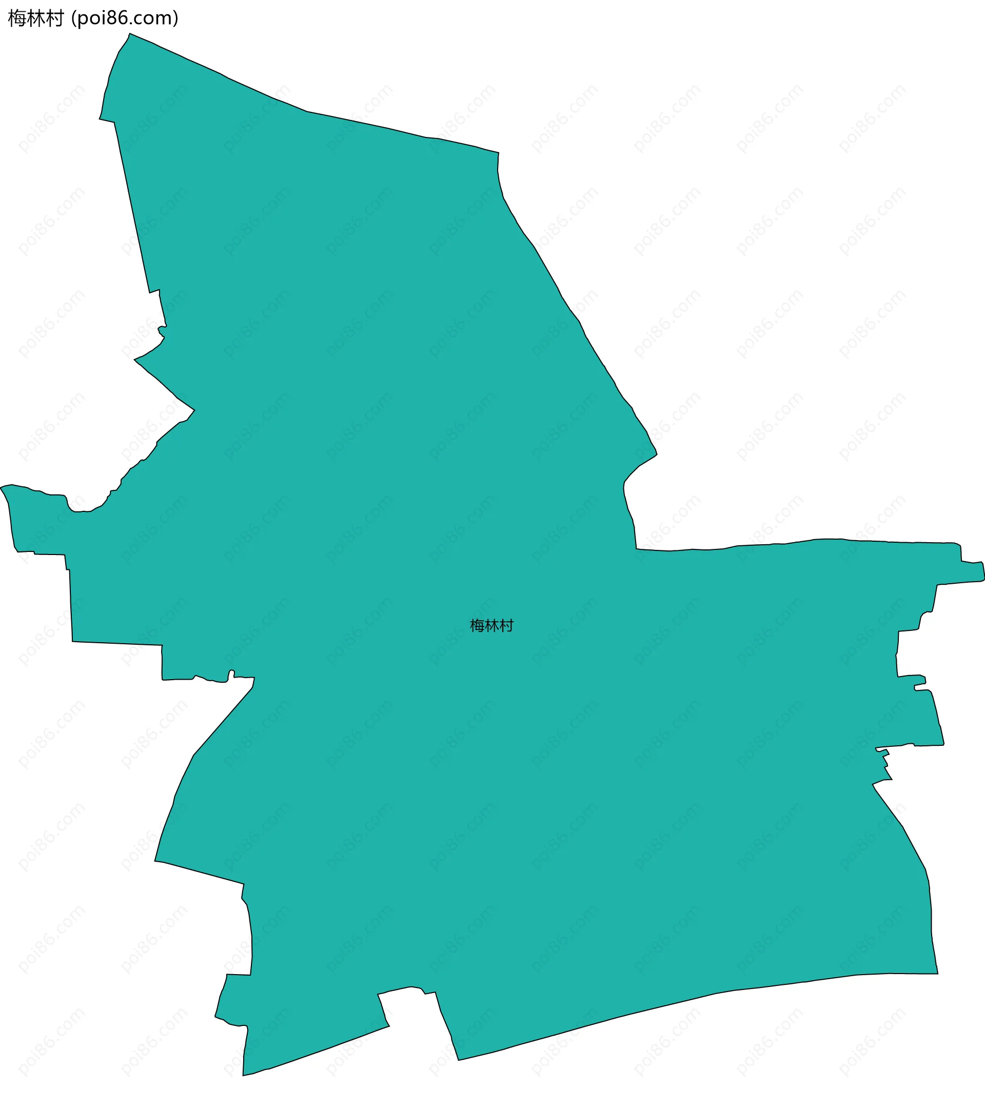 梅林村边界地图