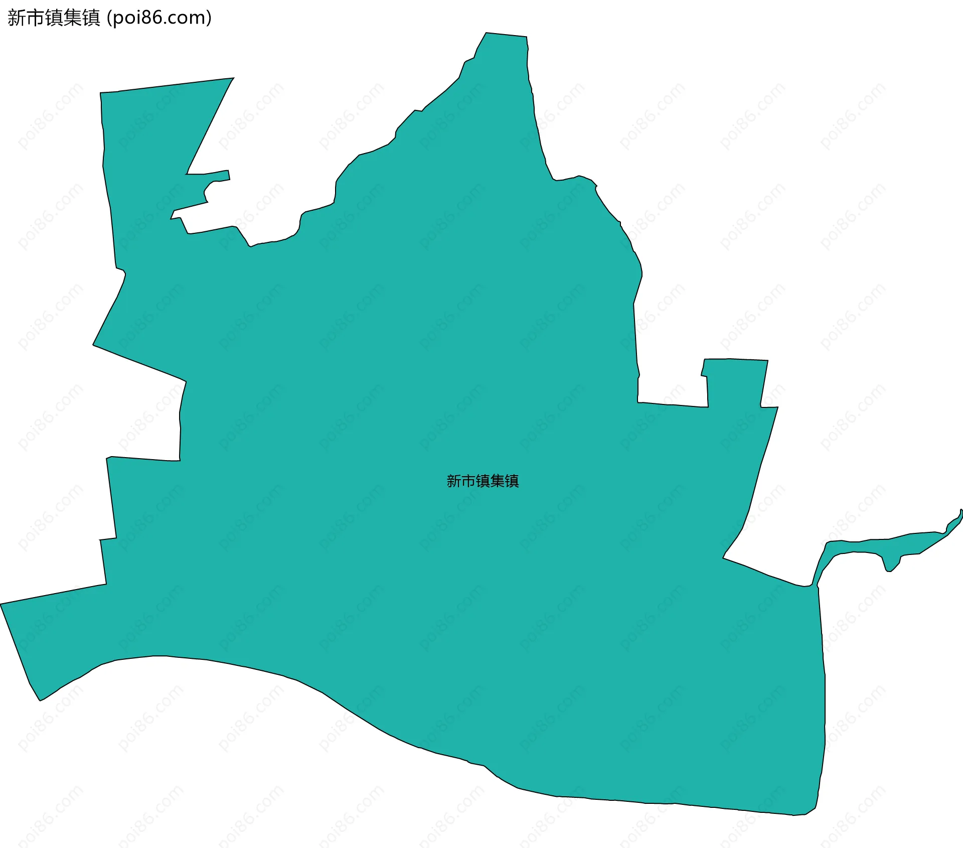 新市镇集镇边界地图