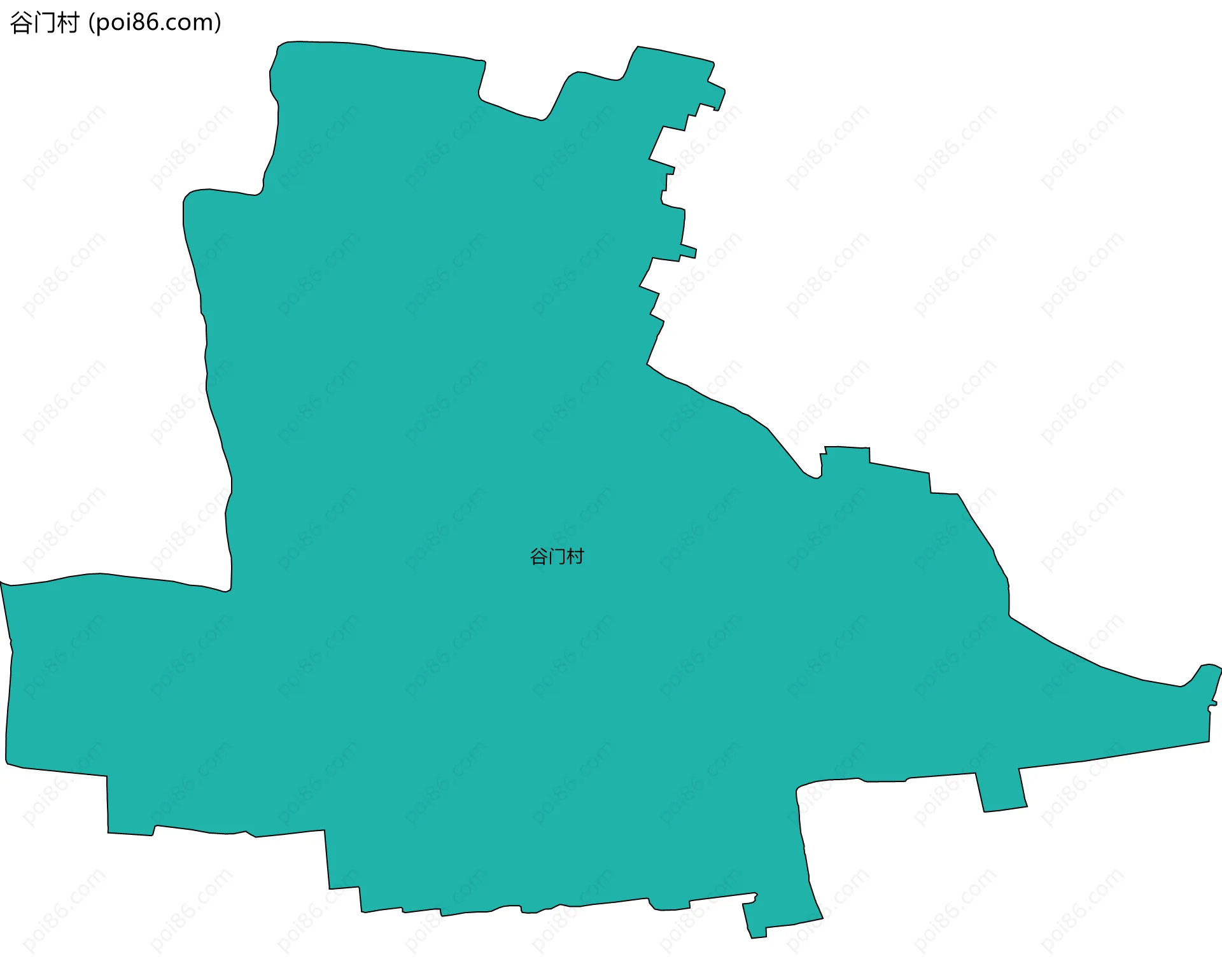 谷门村边界地图
