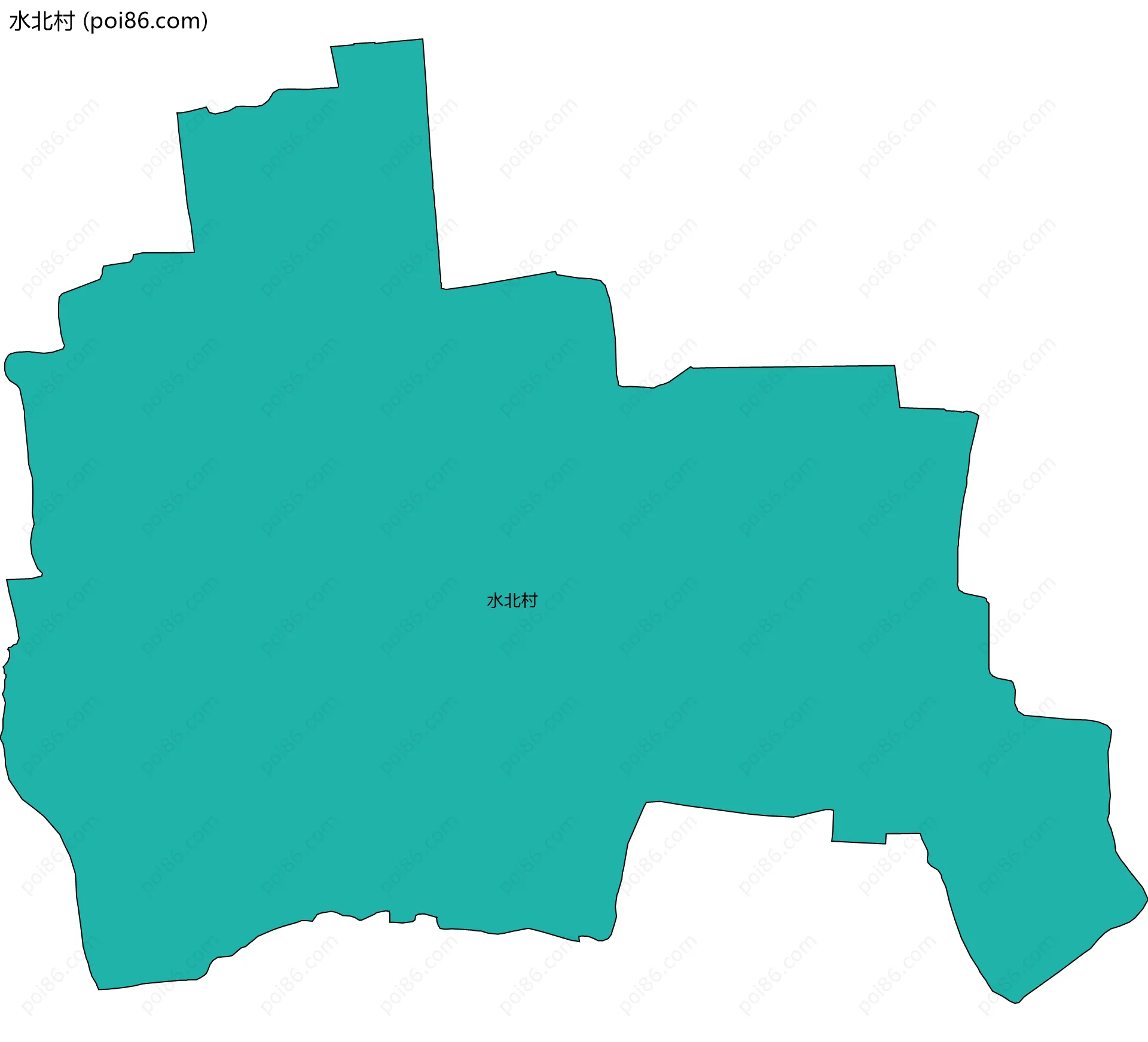 水北村边界地图