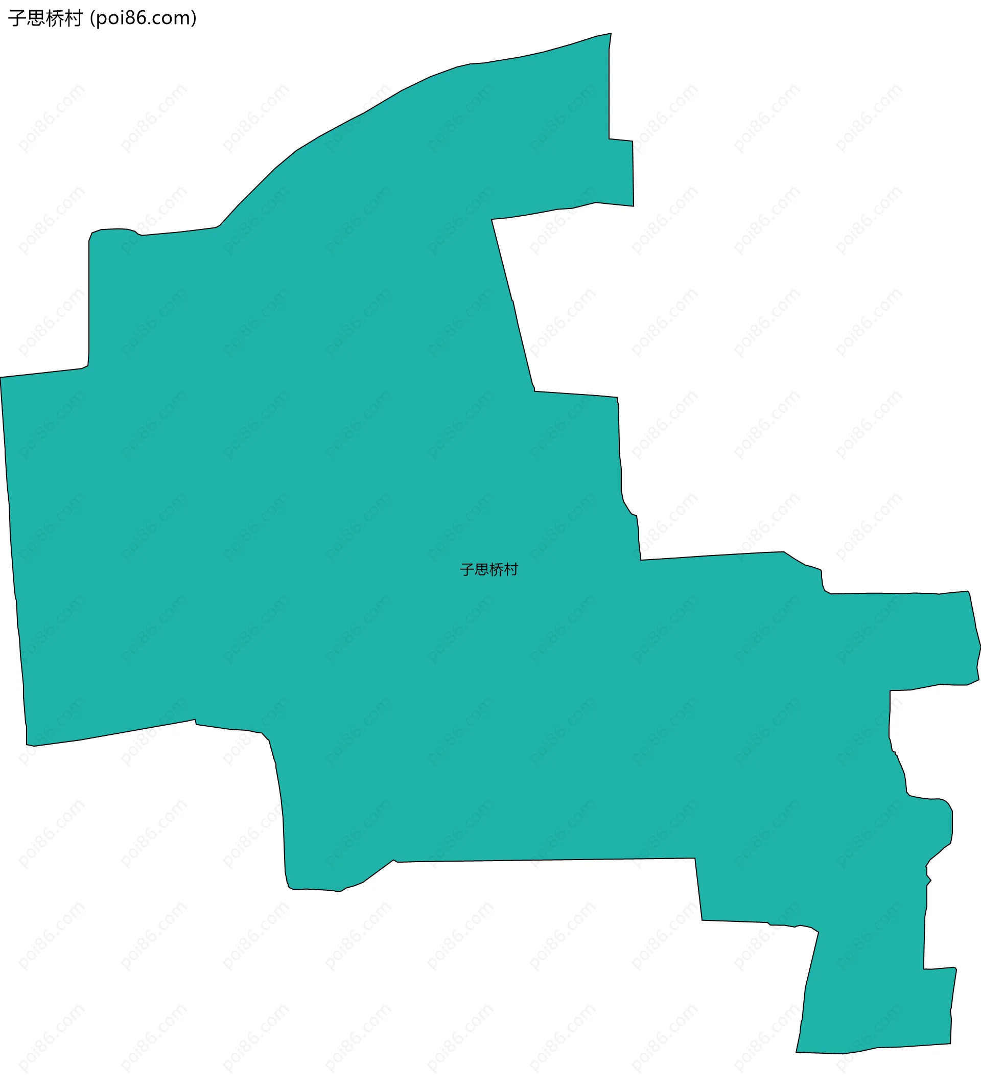 子思桥村边界地图