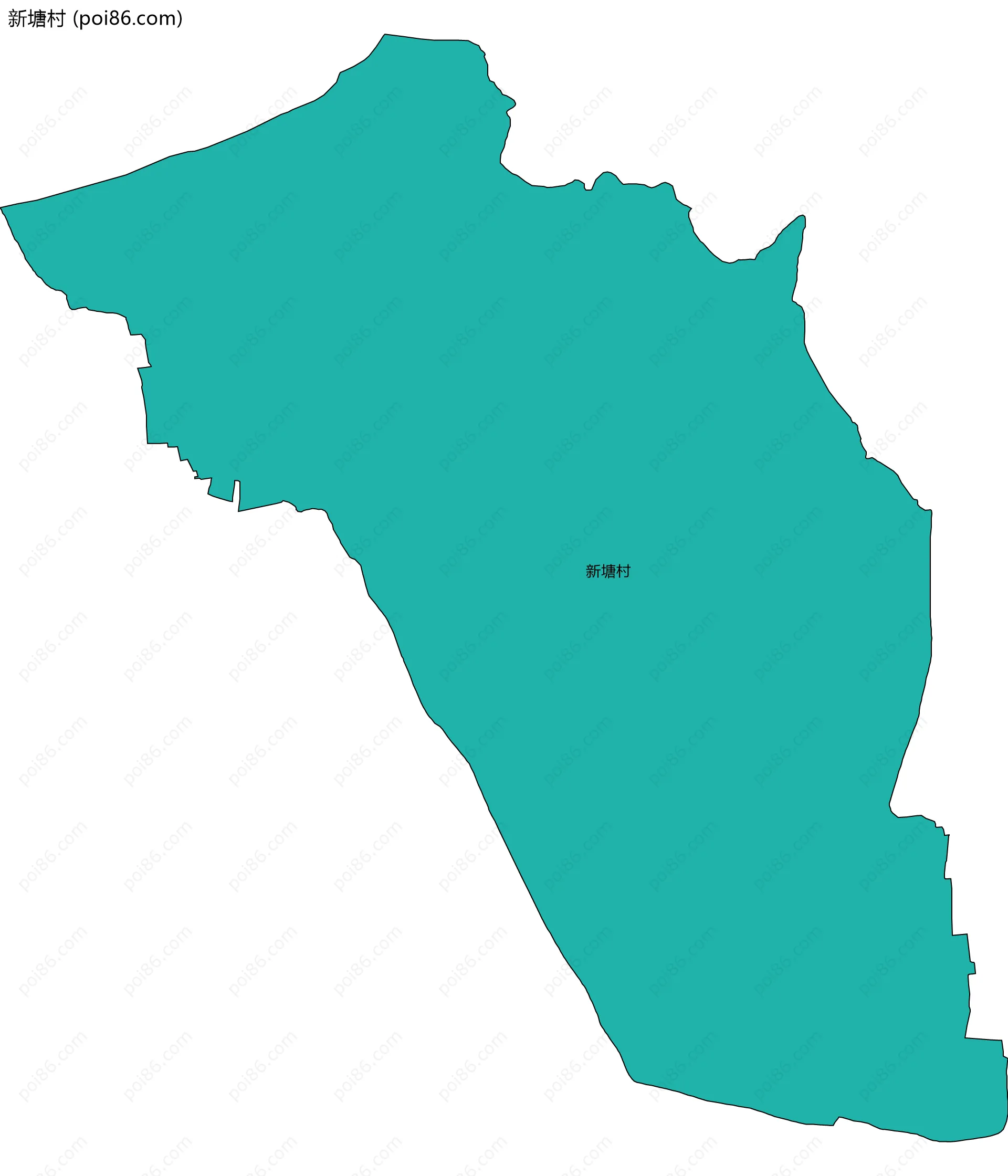 新塘村边界地图