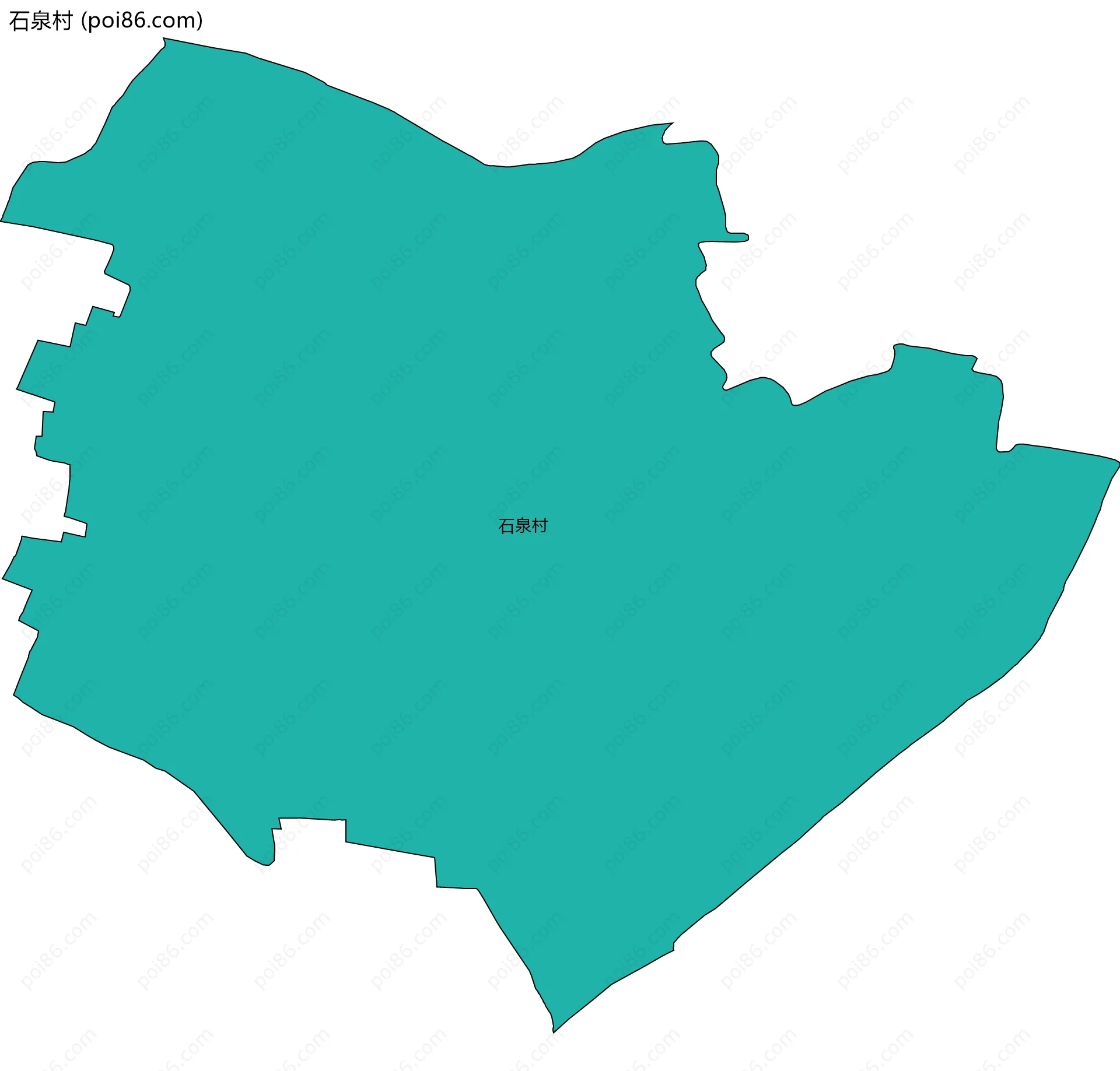 石泉村边界地图