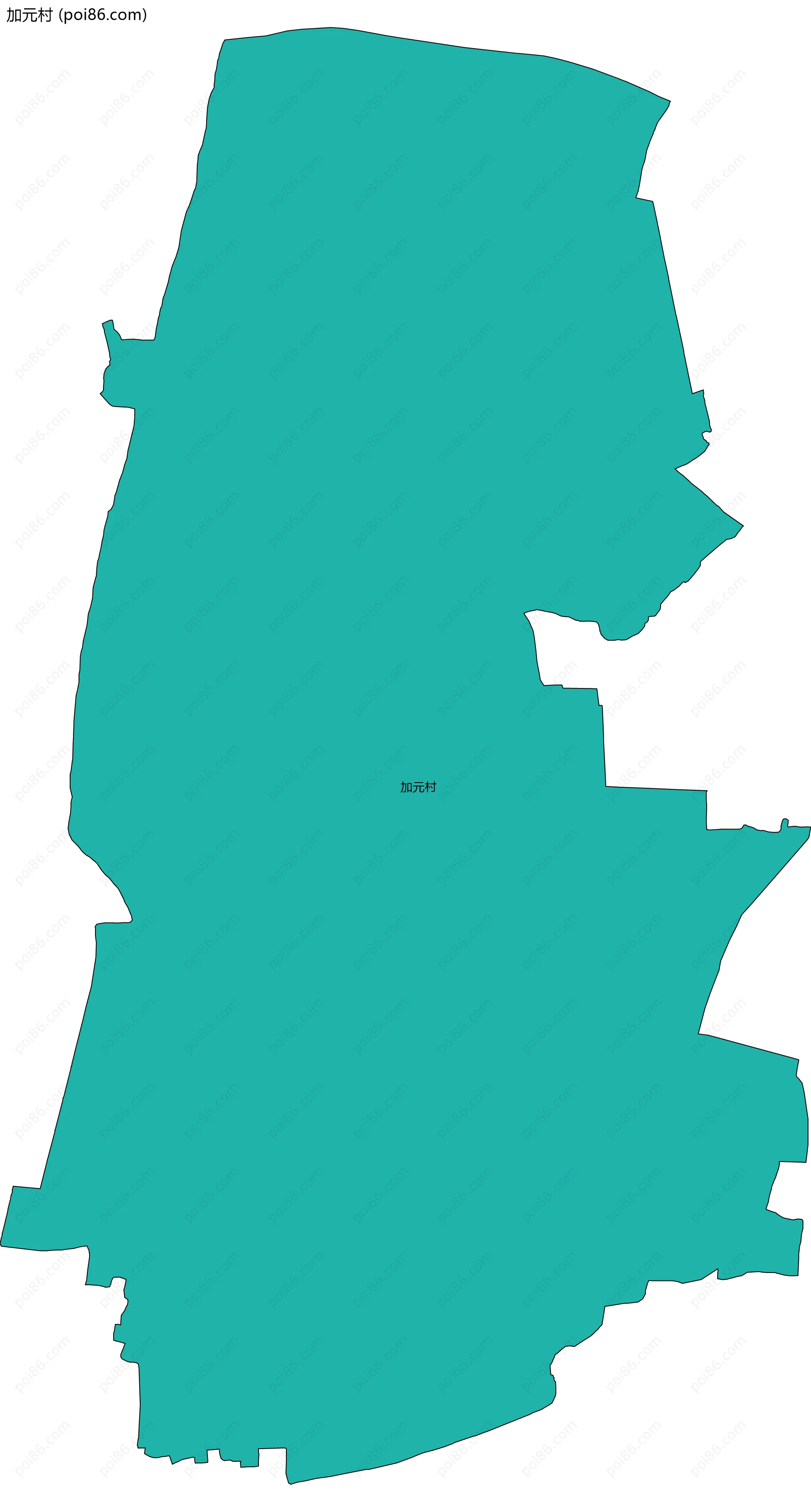 加元村边界地图