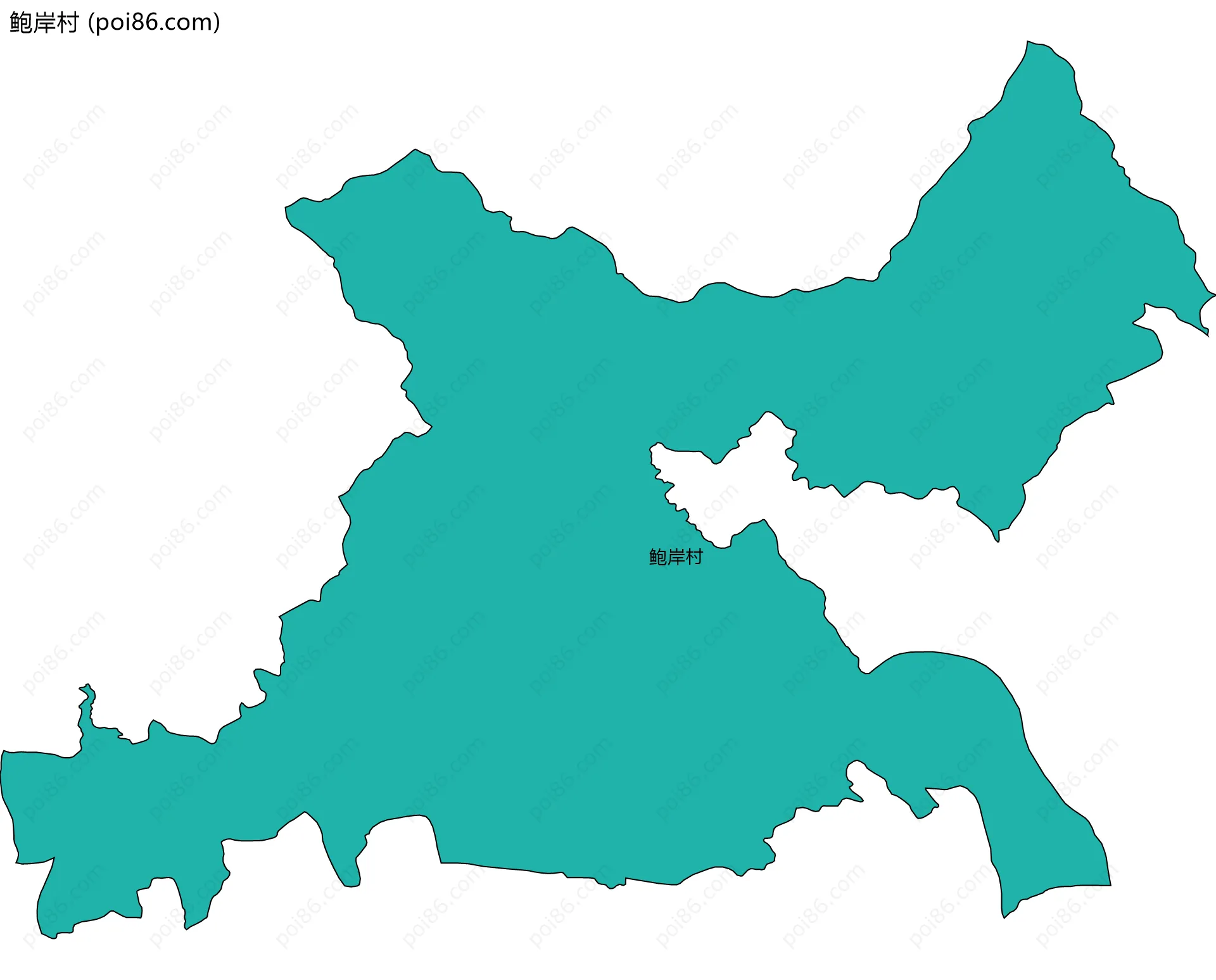 鲍岸村边界地图