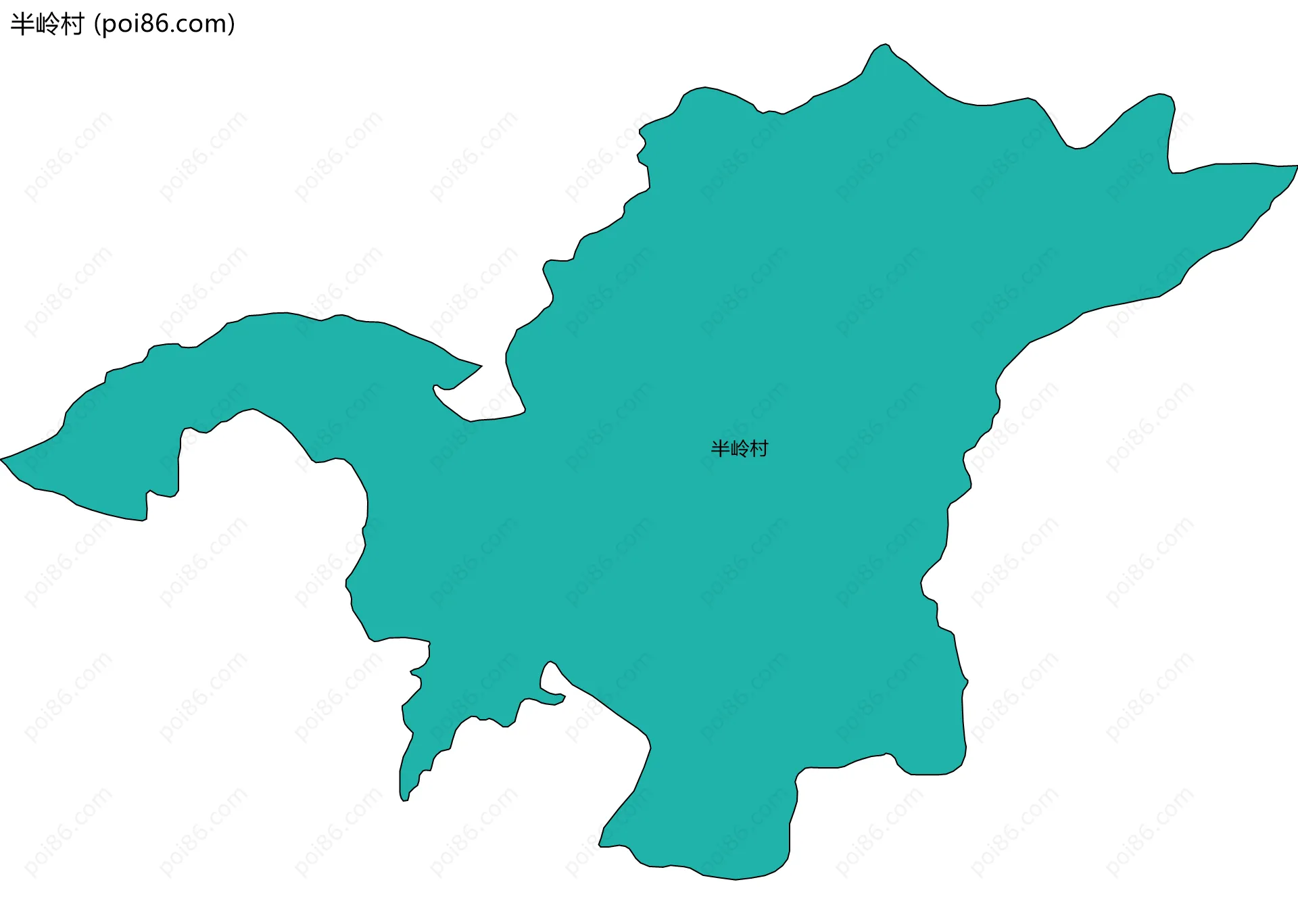 半岭村边界地图