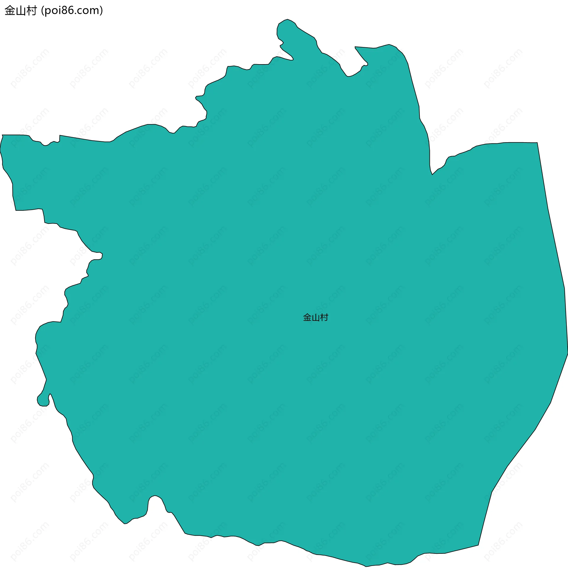 金山村边界地图