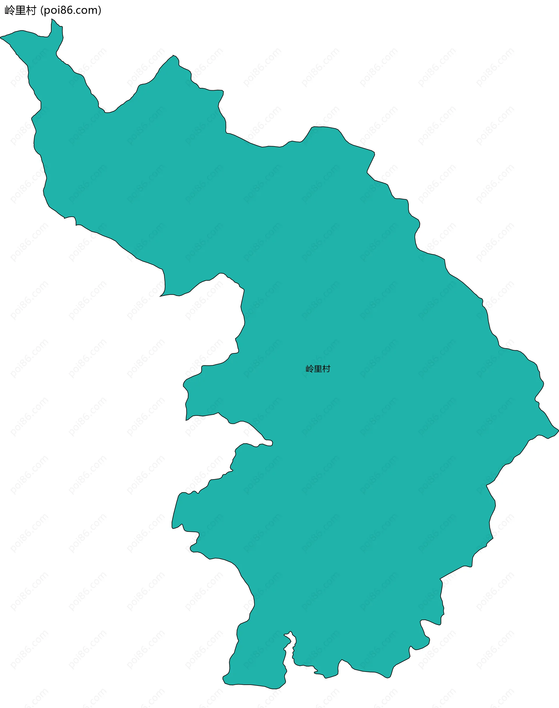 岭里村边界地图