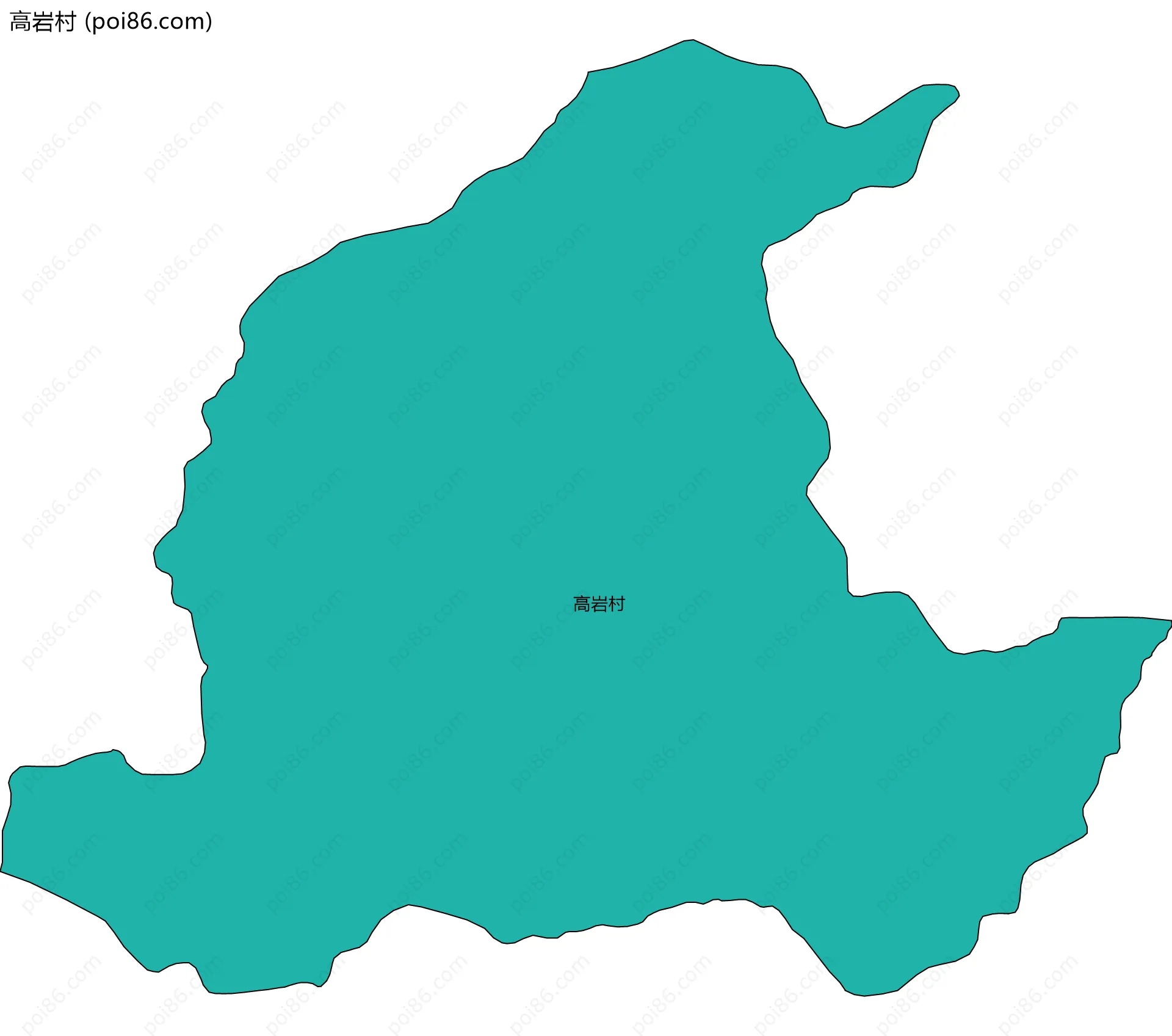 高岩村边界地图