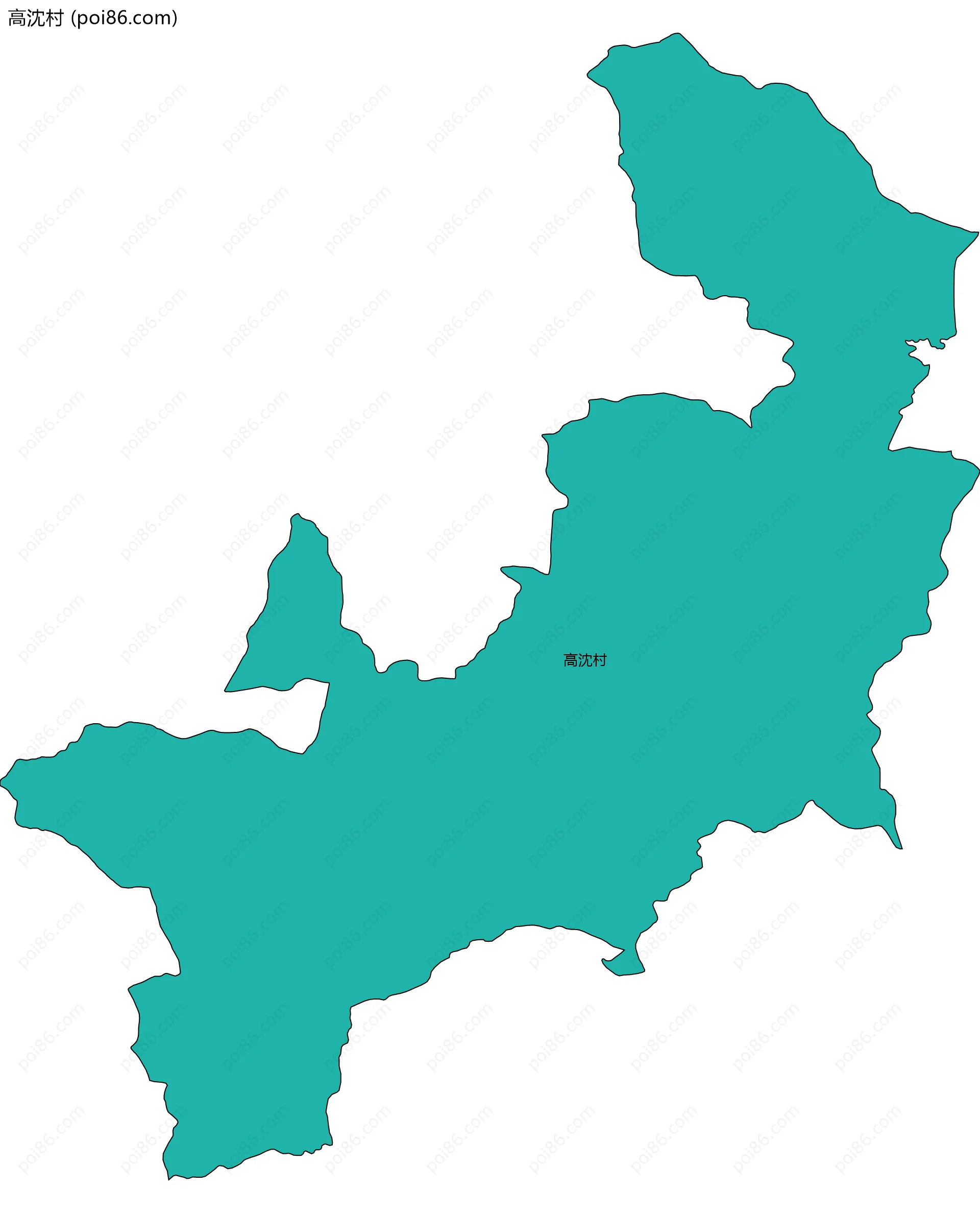 高沈村边界地图