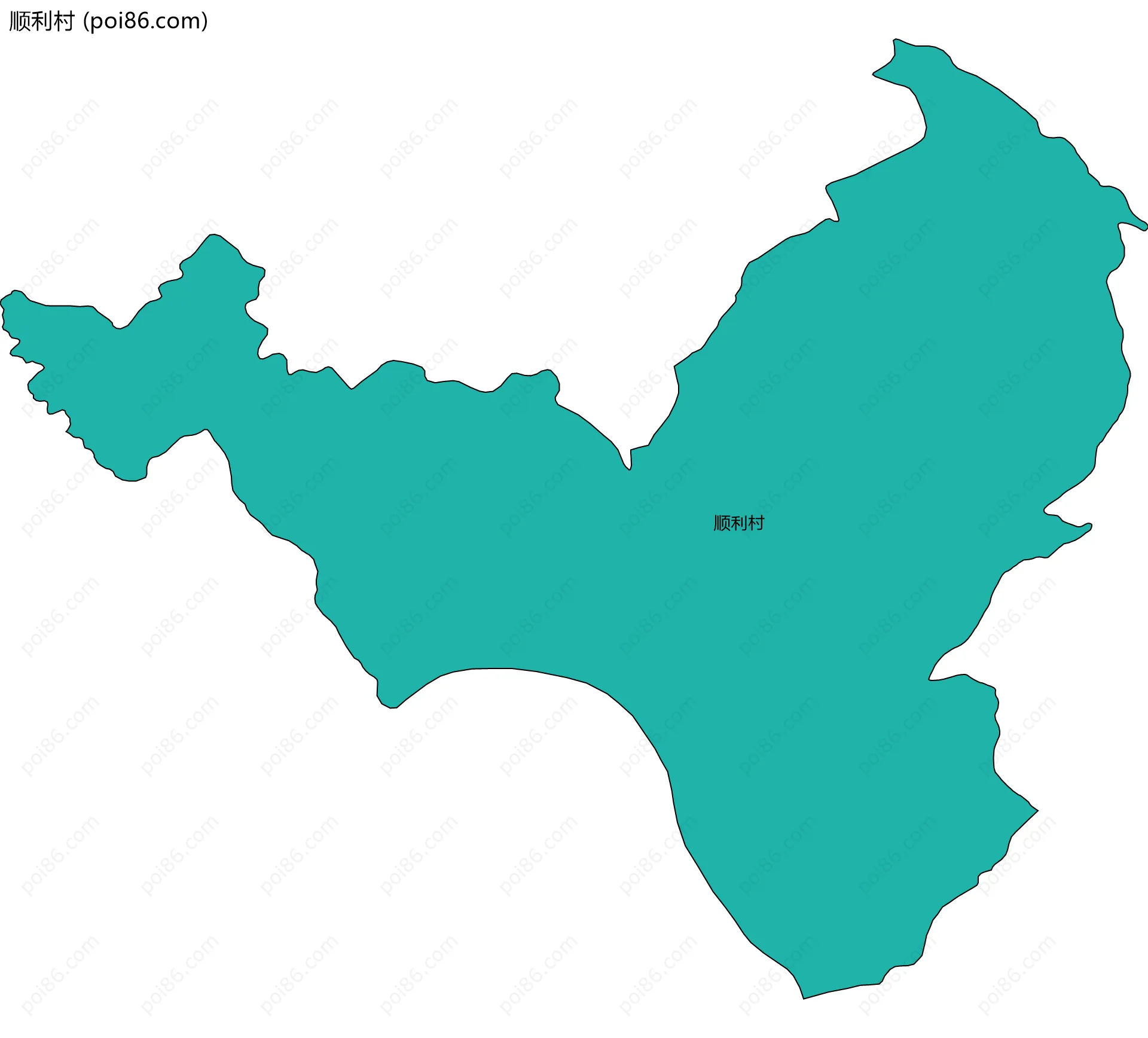 顺利村边界地图