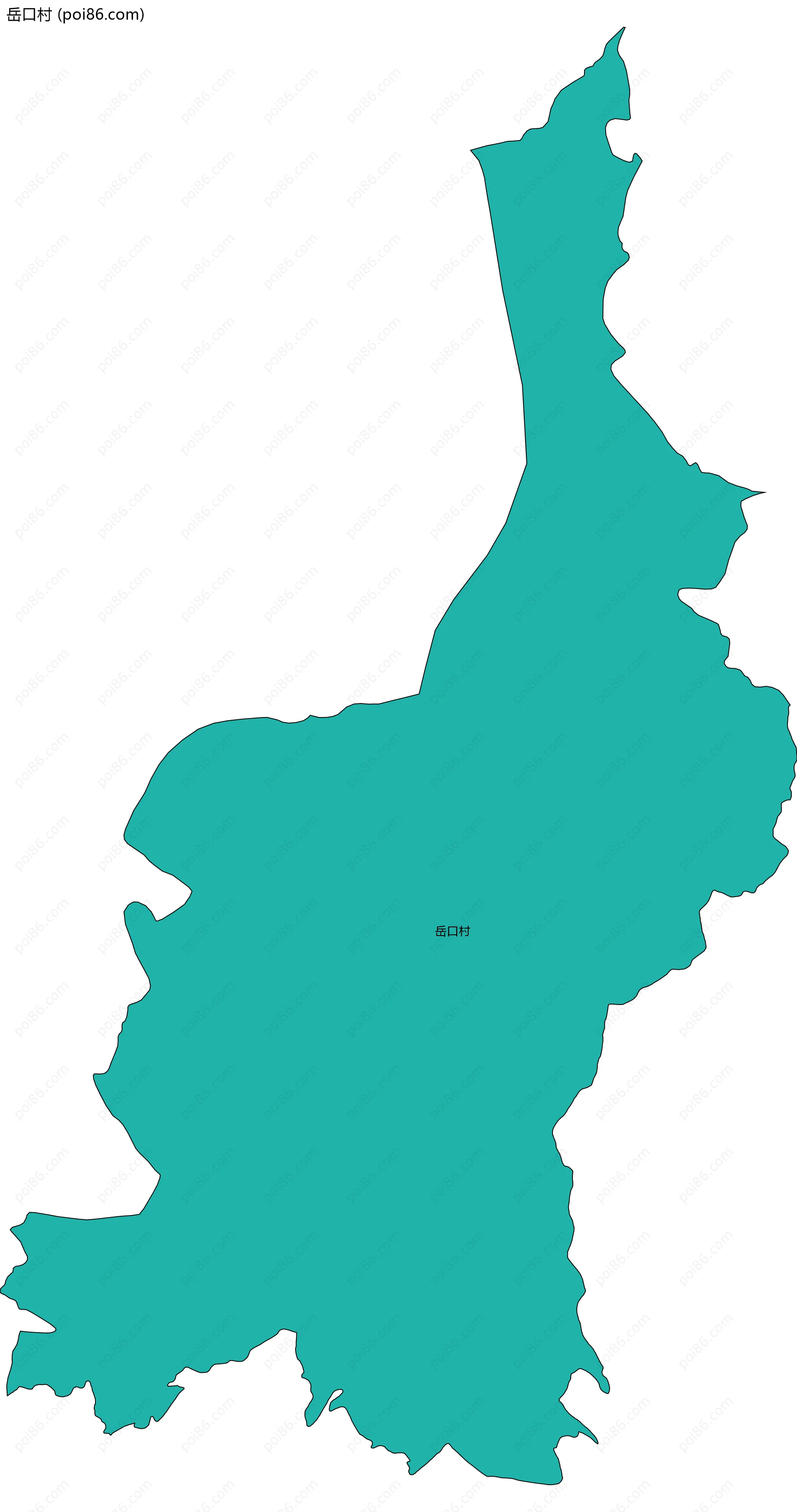 岳口村边界地图