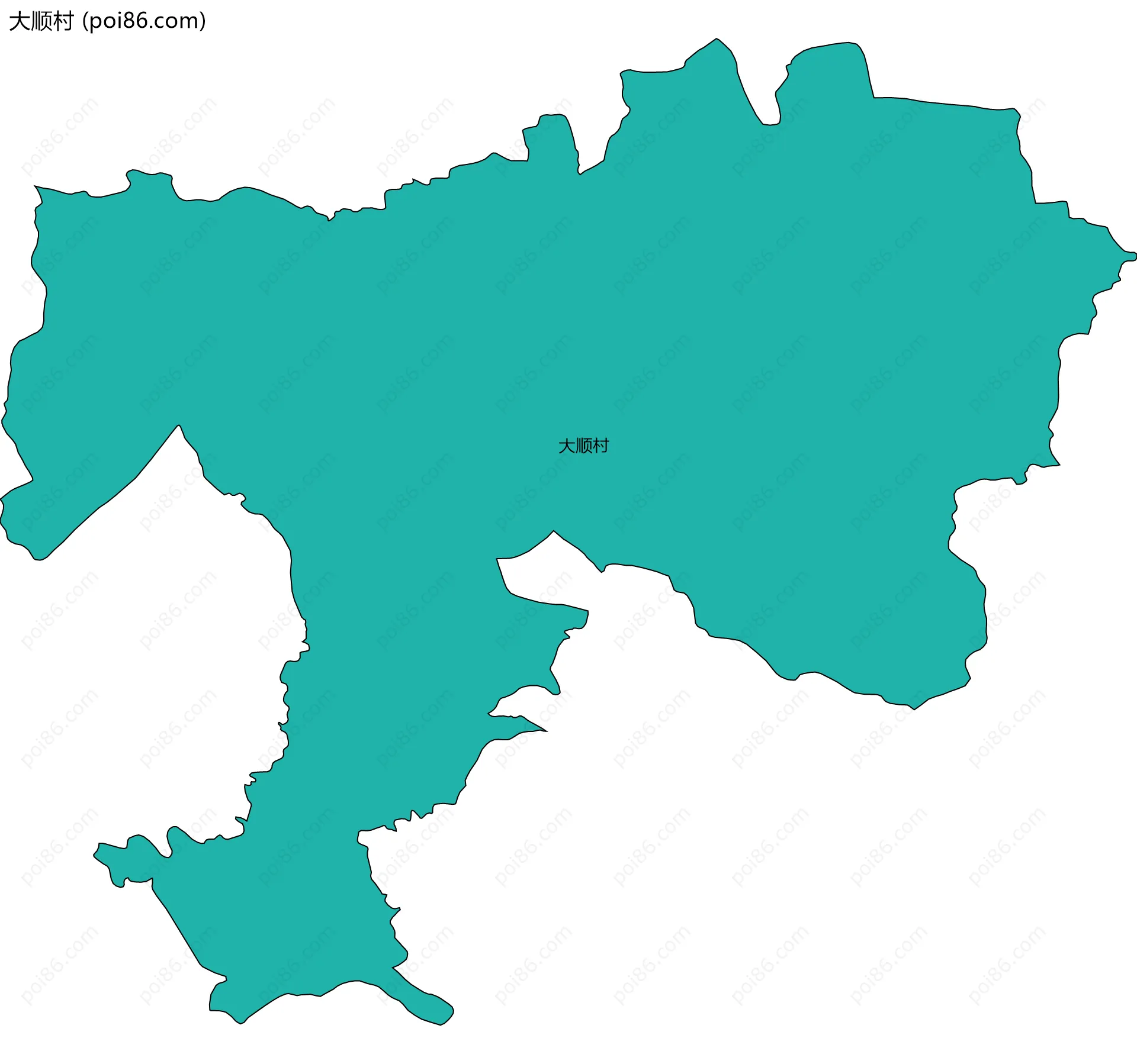 大顺村边界地图