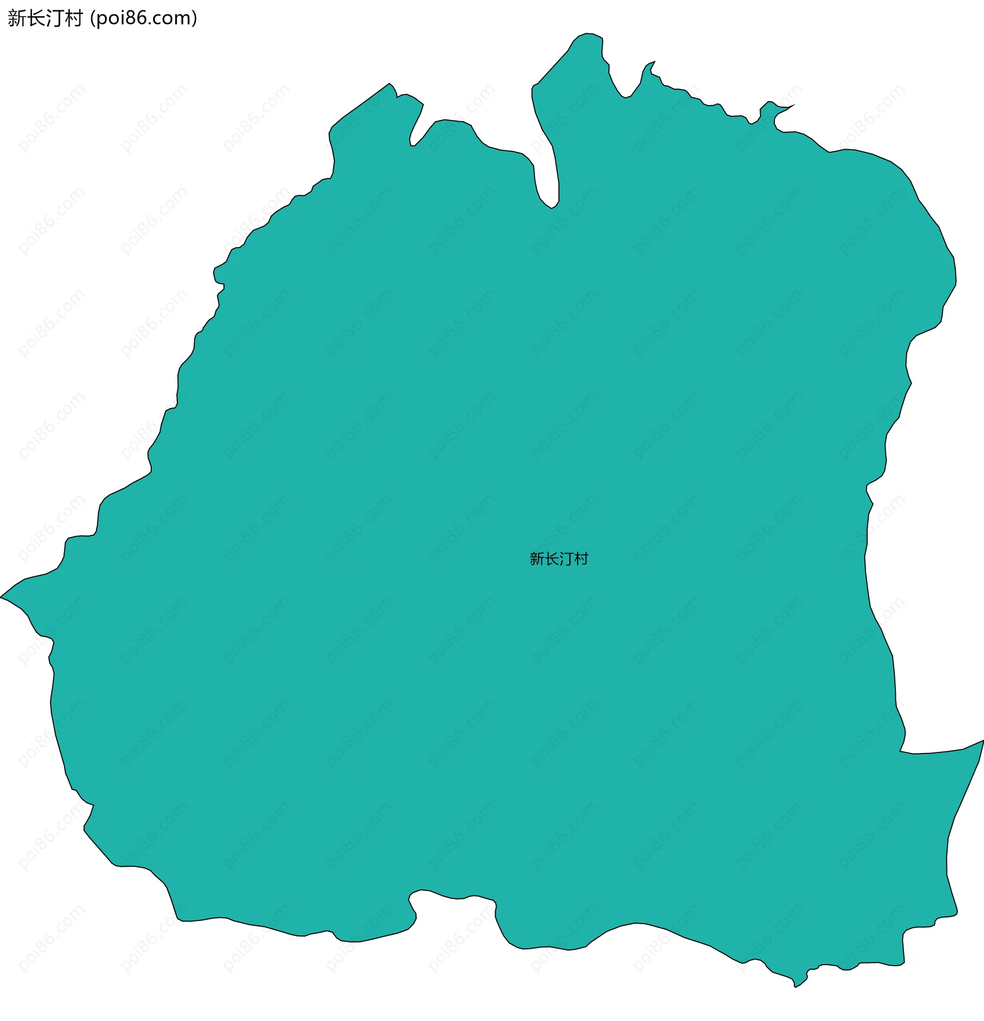 新长汀村边界地图