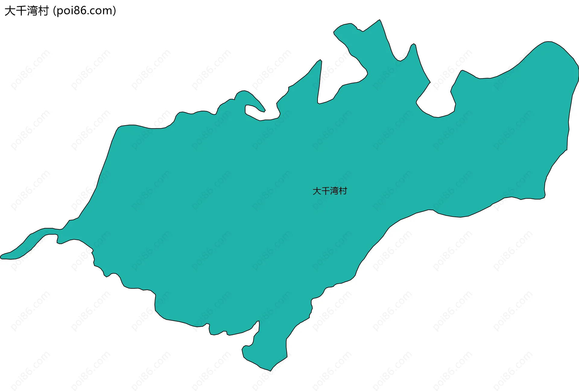 大千湾村边界地图