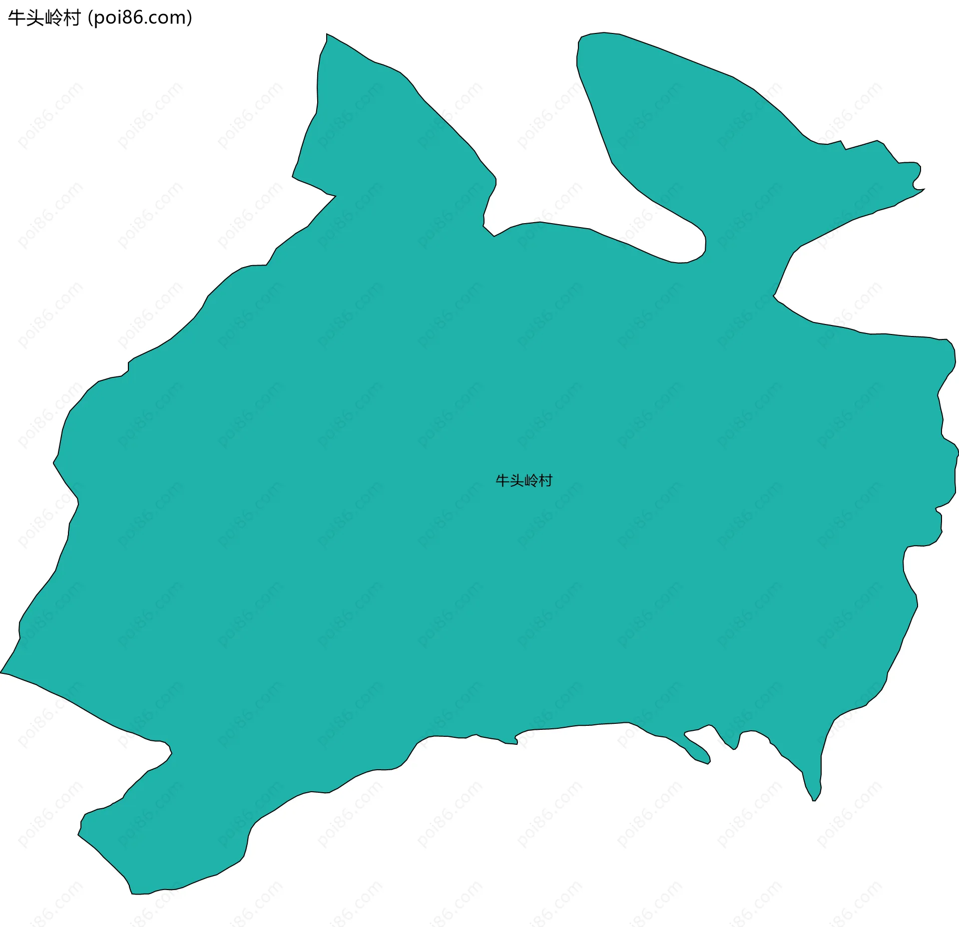 牛头岭村边界地图