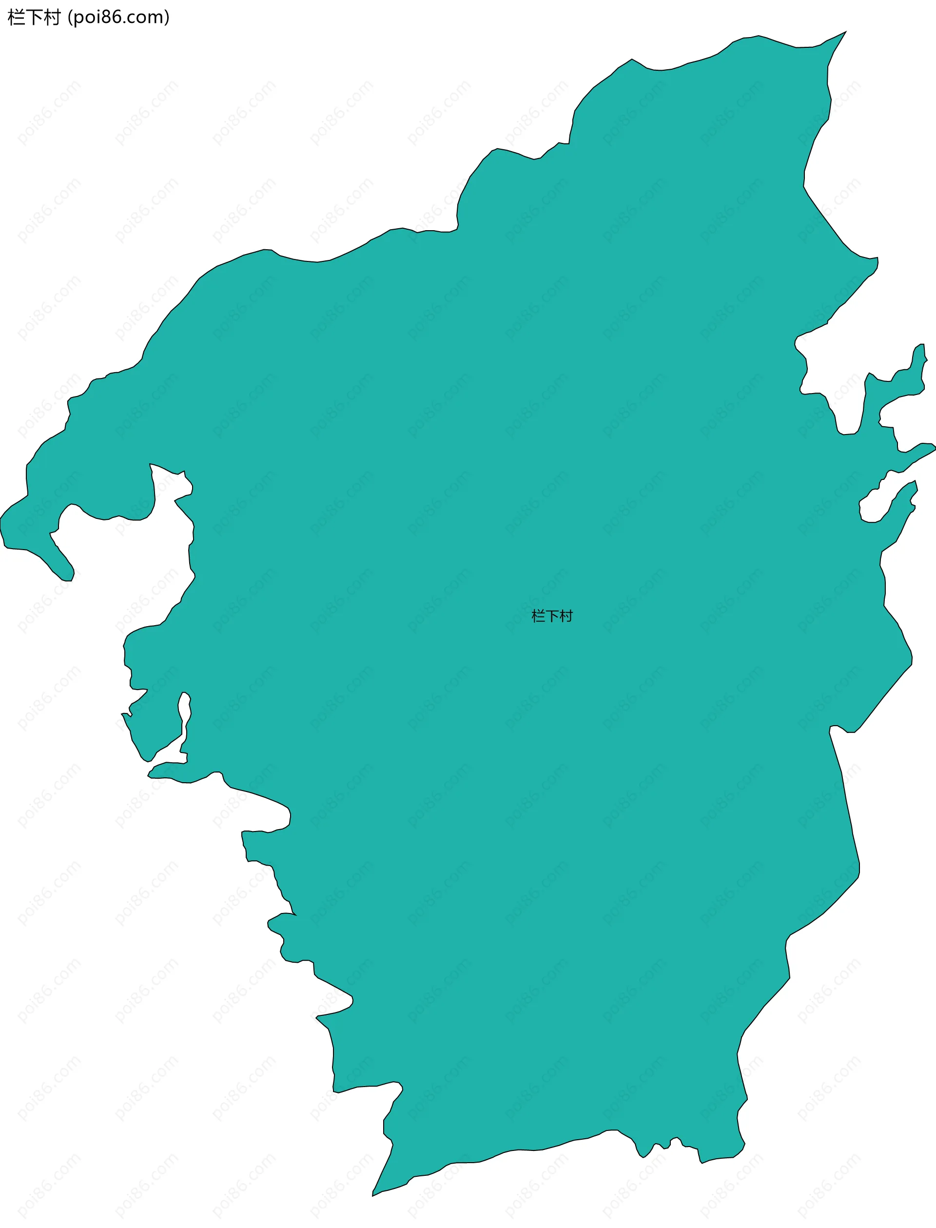 栏下村边界地图