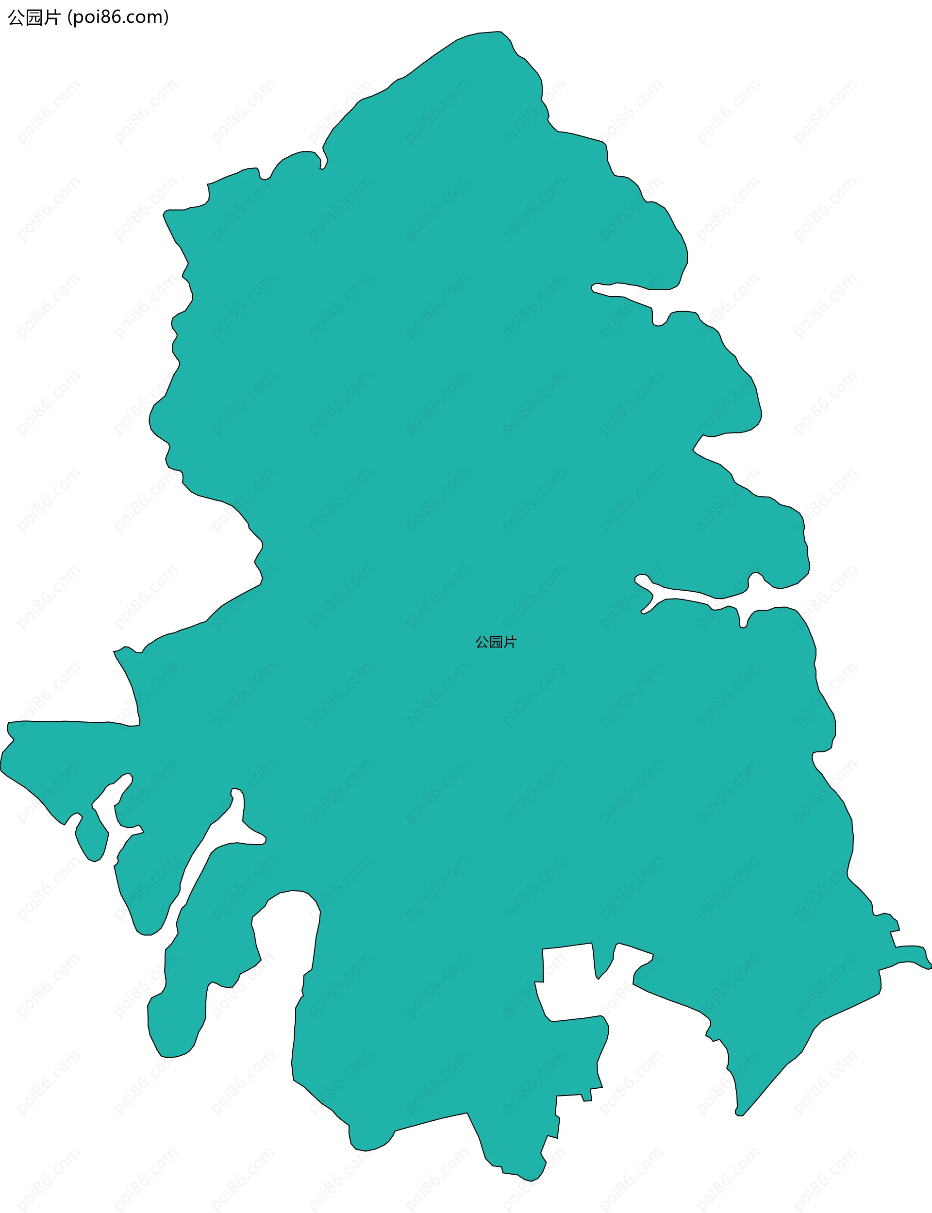 公园片边界地图