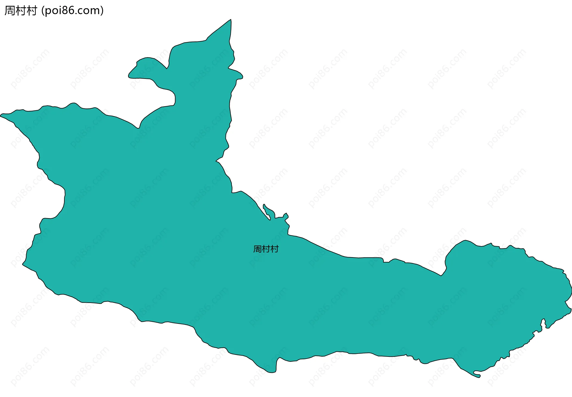 周村村边界地图