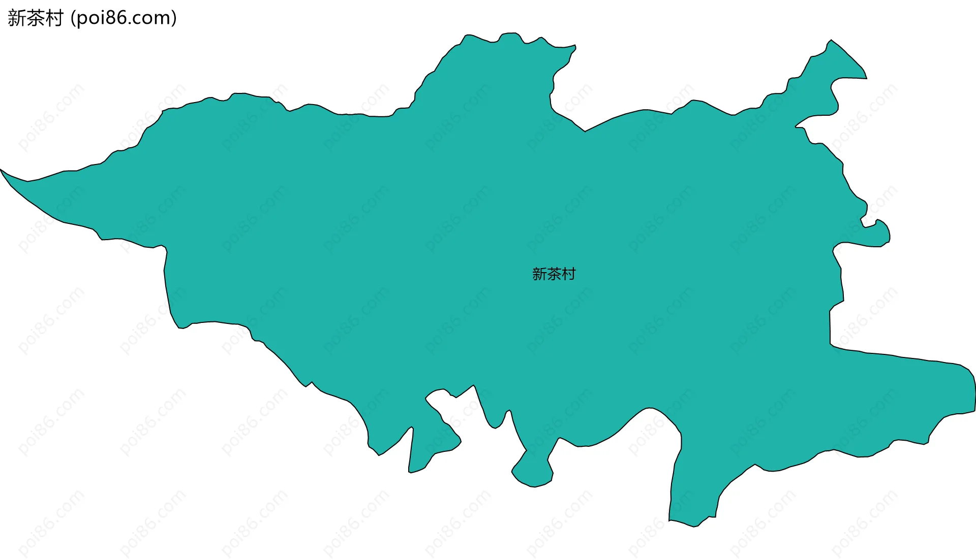 新茶村边界地图