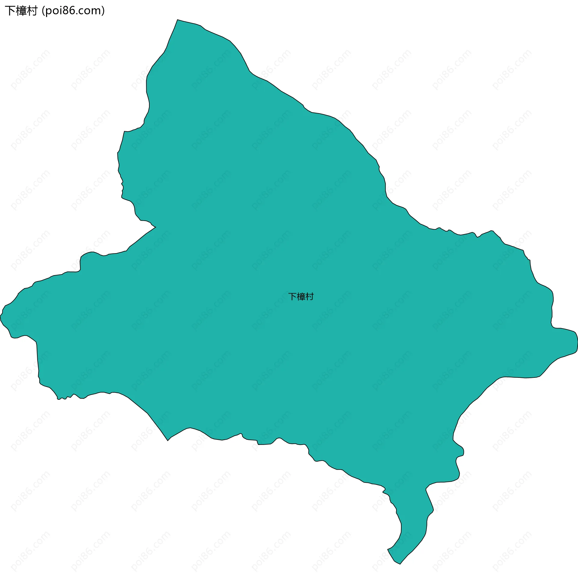下樟村边界地图