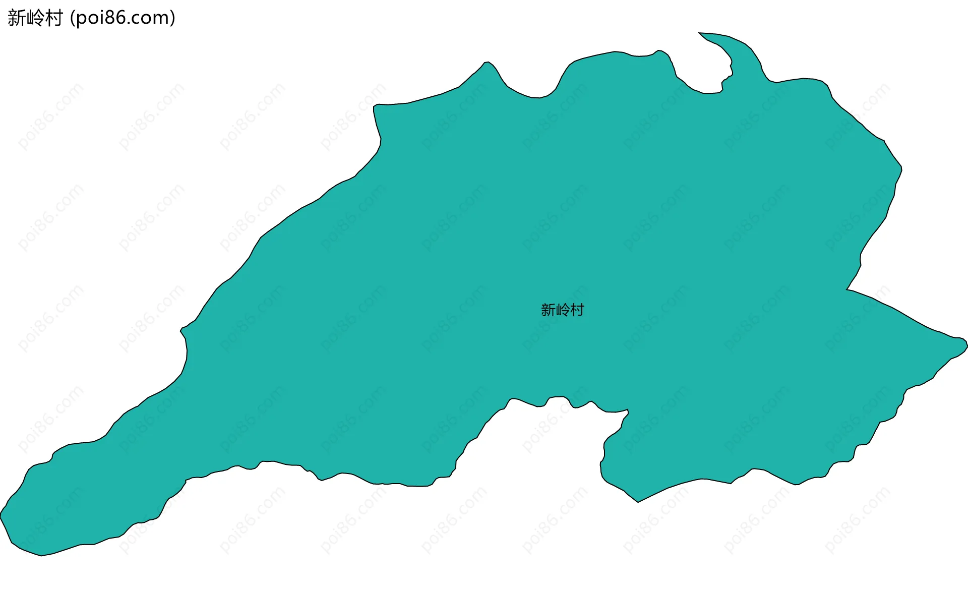 新岭村边界地图